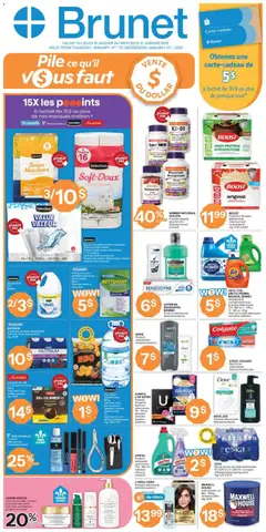 Preview of Brunet weekly flyer / circulaire from shop Brunet valid from 15.01.2026