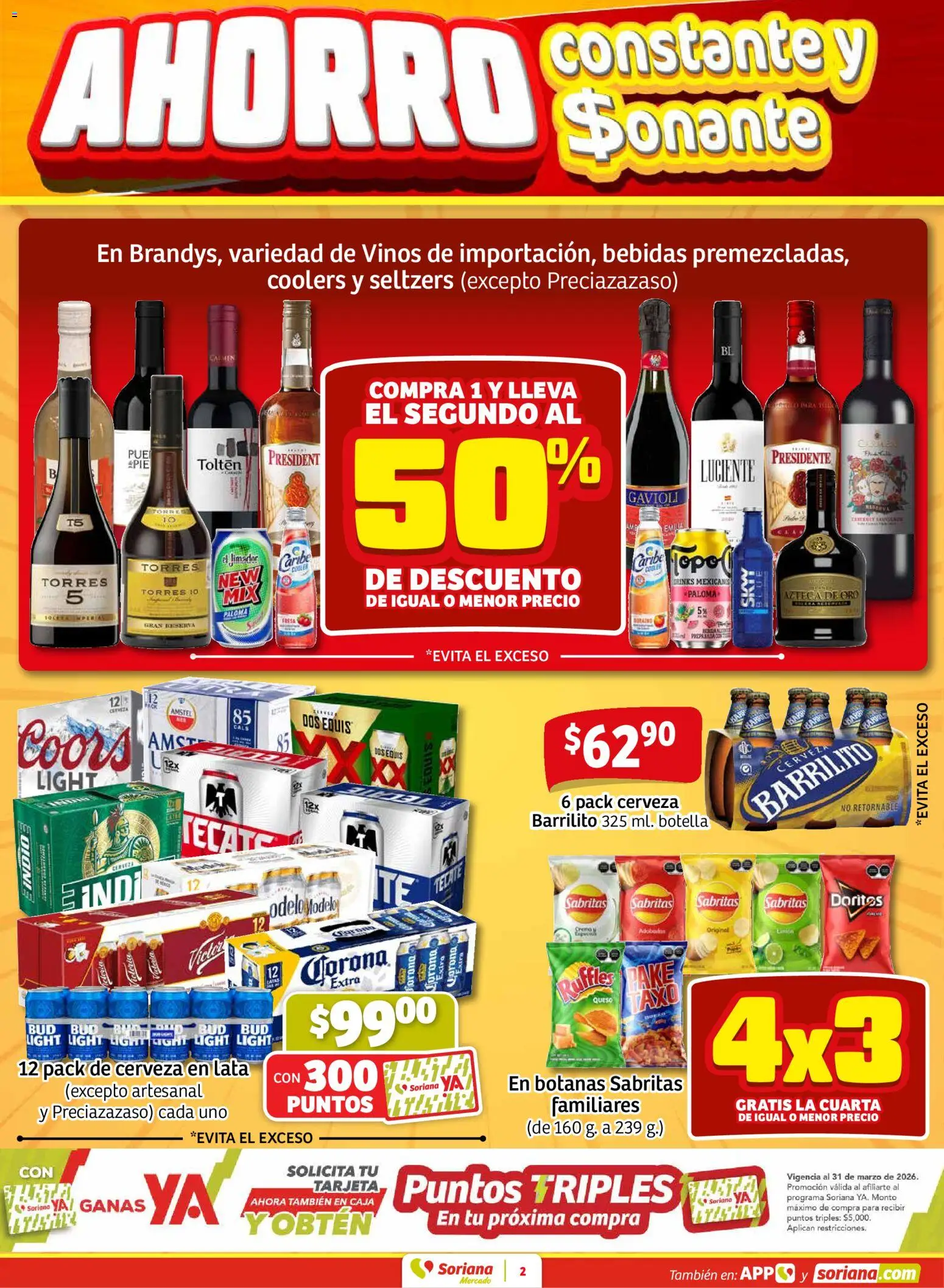 Nuevas ofertas de Soriana válidas en toda la República Mexicana desde el 19.02.2026. ¡Encuentra las mejores ofertas en Soriana - Fin de Semana Mercado: Ags, Nay, Jal, Qro, Col, Mich, Gto, Hgo, Tlax, Mor, Pue, Gro, Oax, Edo. de Mex, CDMX, Zac y SLP! | Página: 2