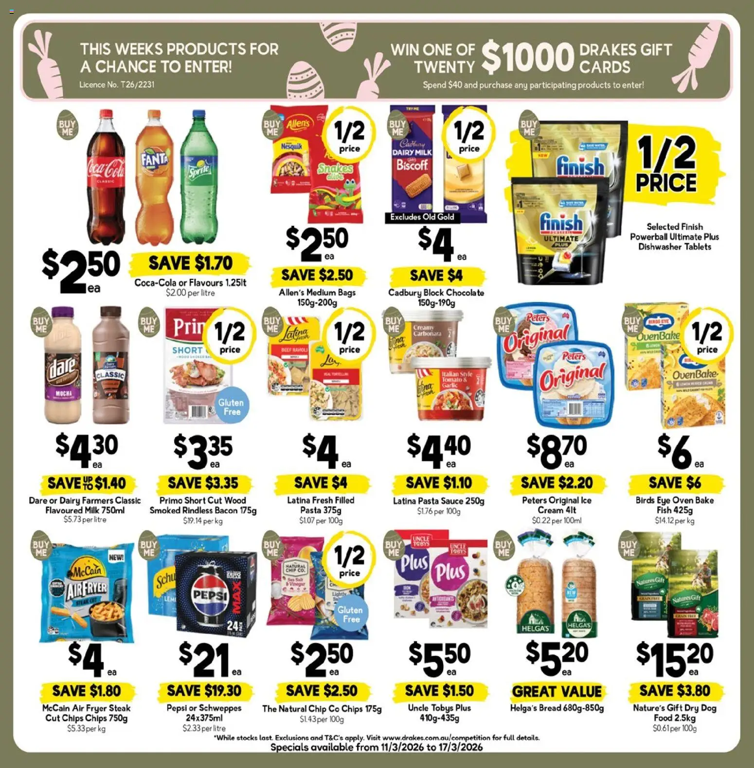 Drakes catalogue - valid from 11.03.2026 | Page: 2 | Products: Pasta, Vinegar, Oven, Tablets