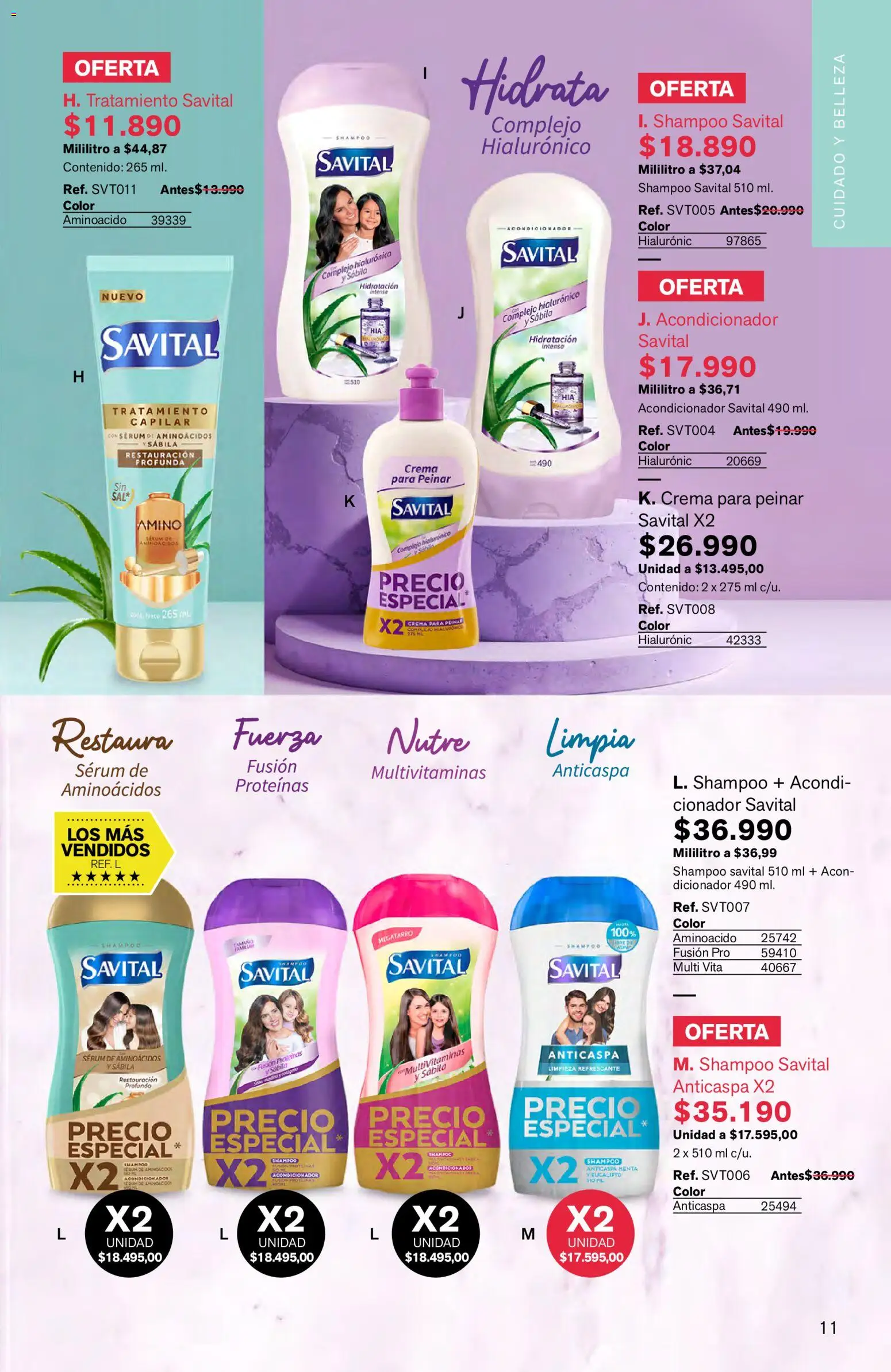 Leonisa revista - valida desde el 16.03.2026 | Página: 11 | Productos: Crema, Serum, Shampoo, Acondicionador