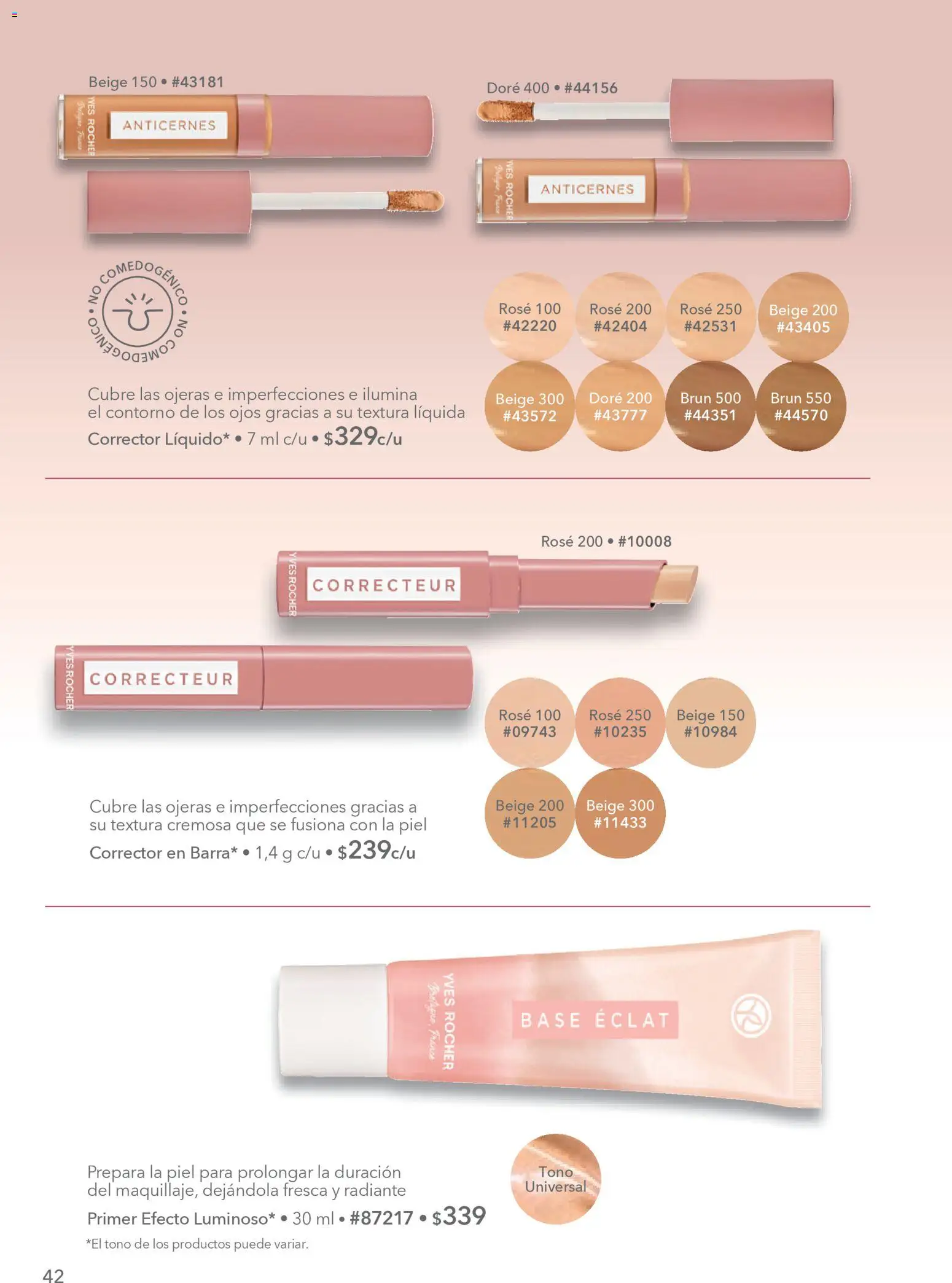 Nuevas ofertas de Yves Rocher válidas en toda la República Mexicana desde el 24.03.2026. ¡Encuentra las mejores ofertas en Yves Rocher campaña 5 2026! | Página: 42 | Productos: Contorno, Radiante, Corrector