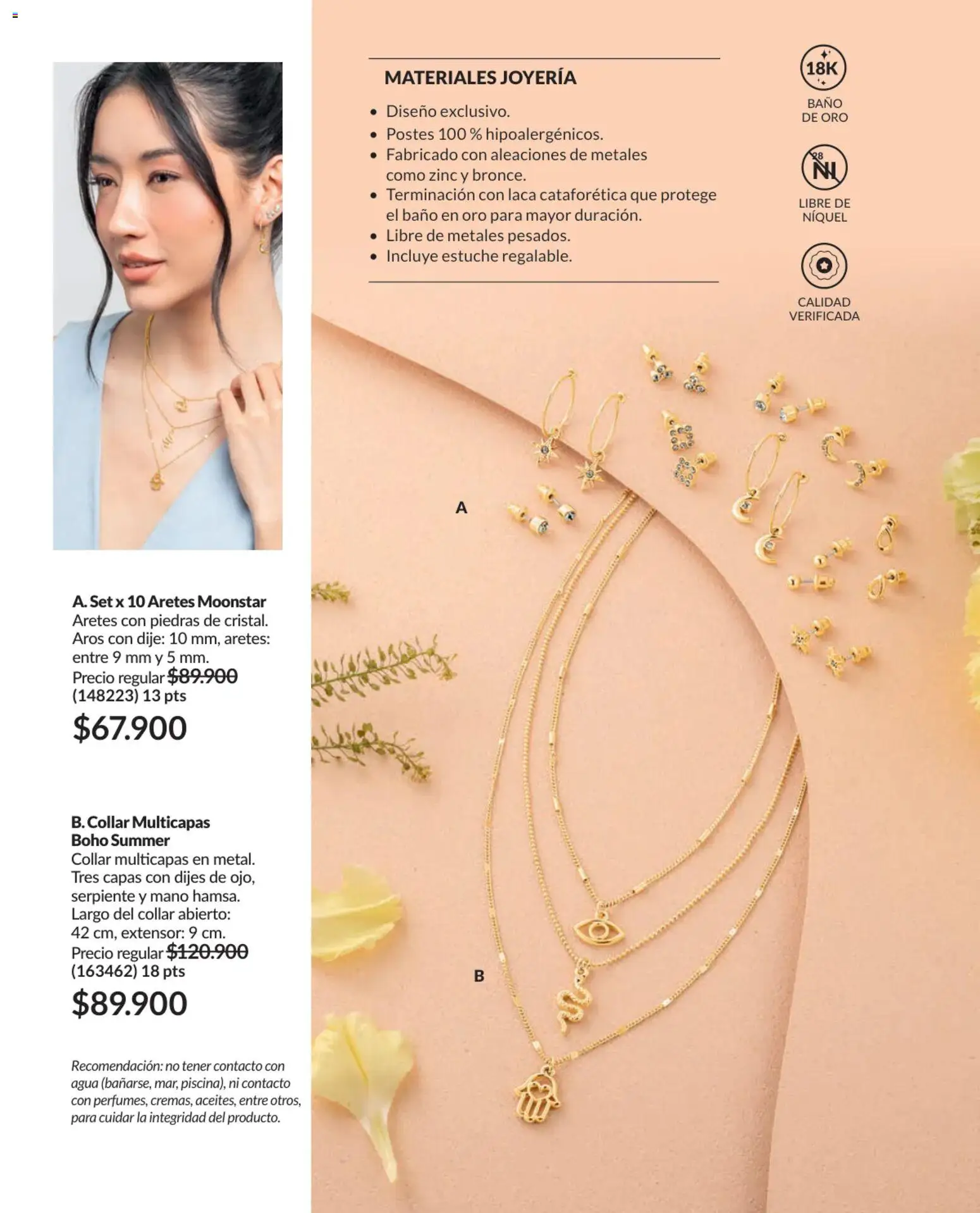 Avon revista - valida desde el 01.04.2026 | Página: 110 | Productos: Agua, Estuche, Aretes, Collar