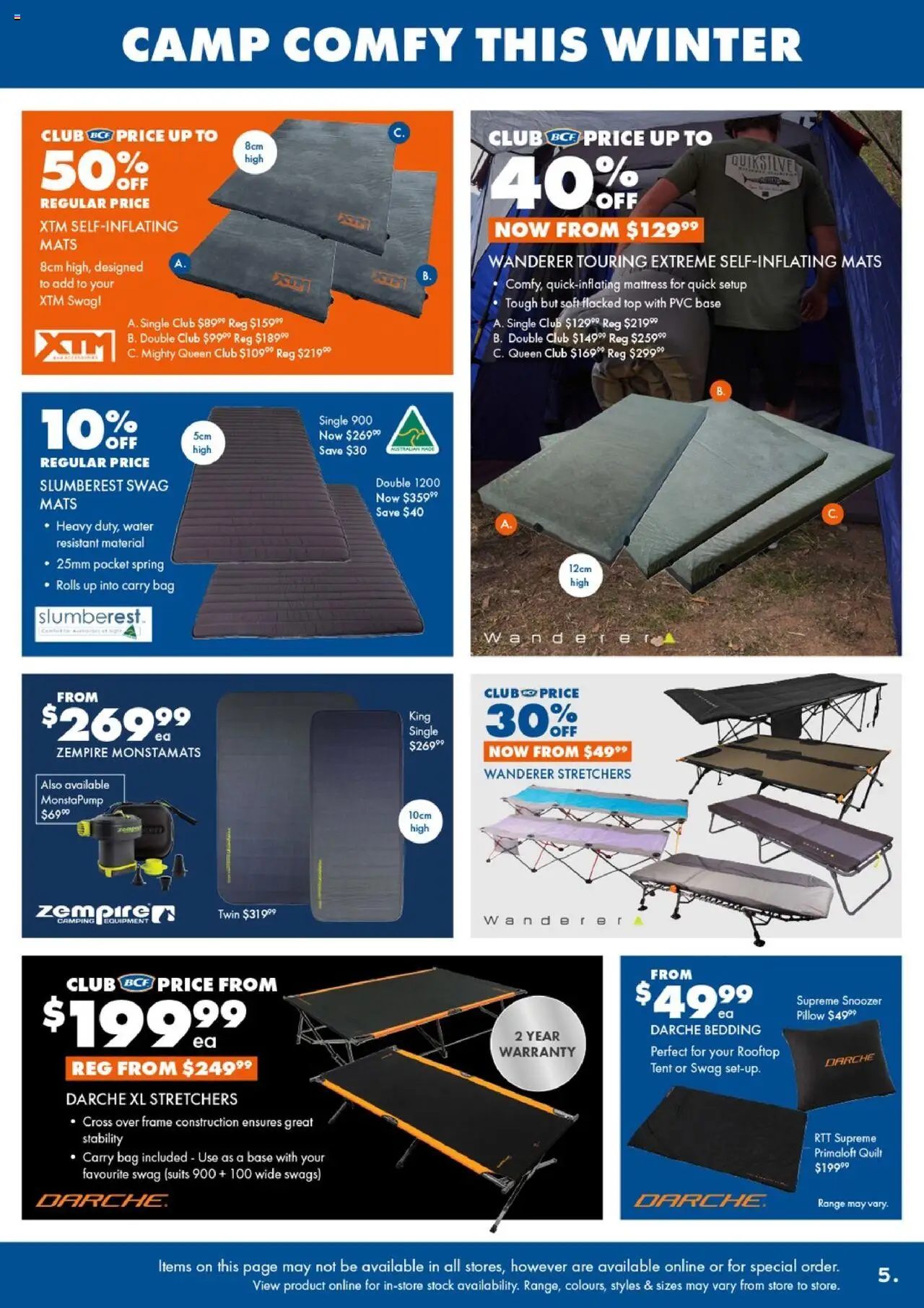 BCF catalogue - valid from 30.06.2025 | Page: 5 | Products: Water, Bag, Mattress, Pillow