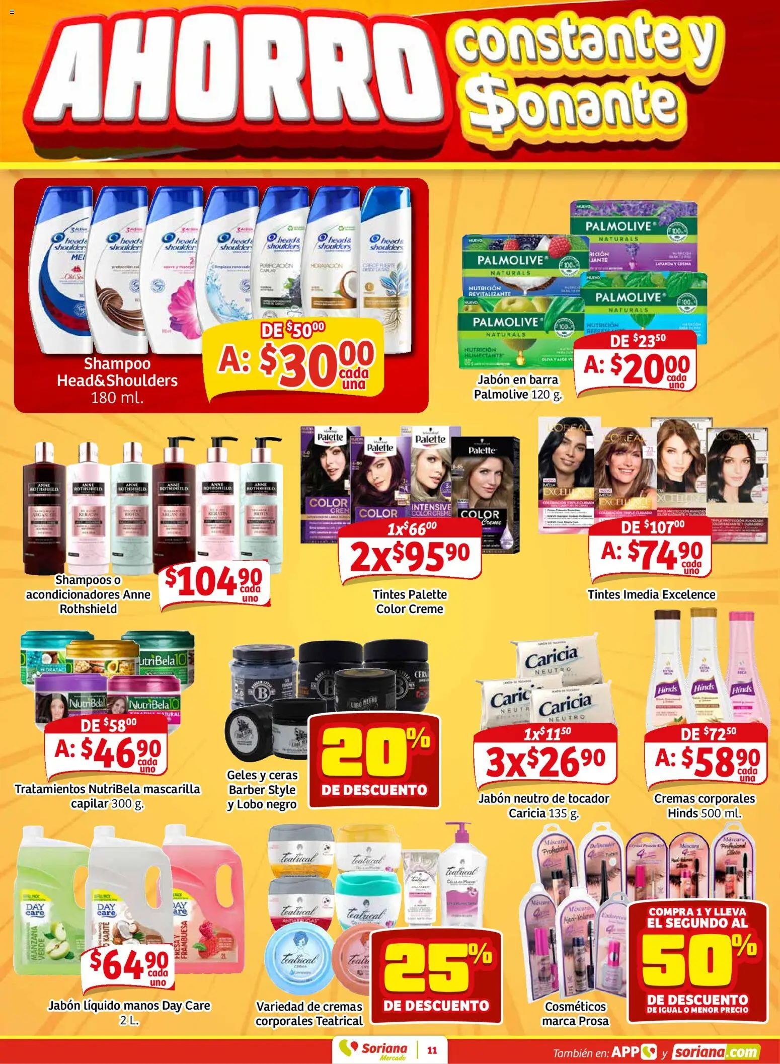 Nuevas ofertas de Soriana válidas en toda la República Mexicana desde el 02.01.2026. ¡Encuentra las mejores ofertas en Soriana - Pesito Valedor Mercado: Chih, Coah, Dur, NL, SLP, Tamps, Zac! | Página: 19 | Productos: Máscara, Huevos, Barra, Delineador