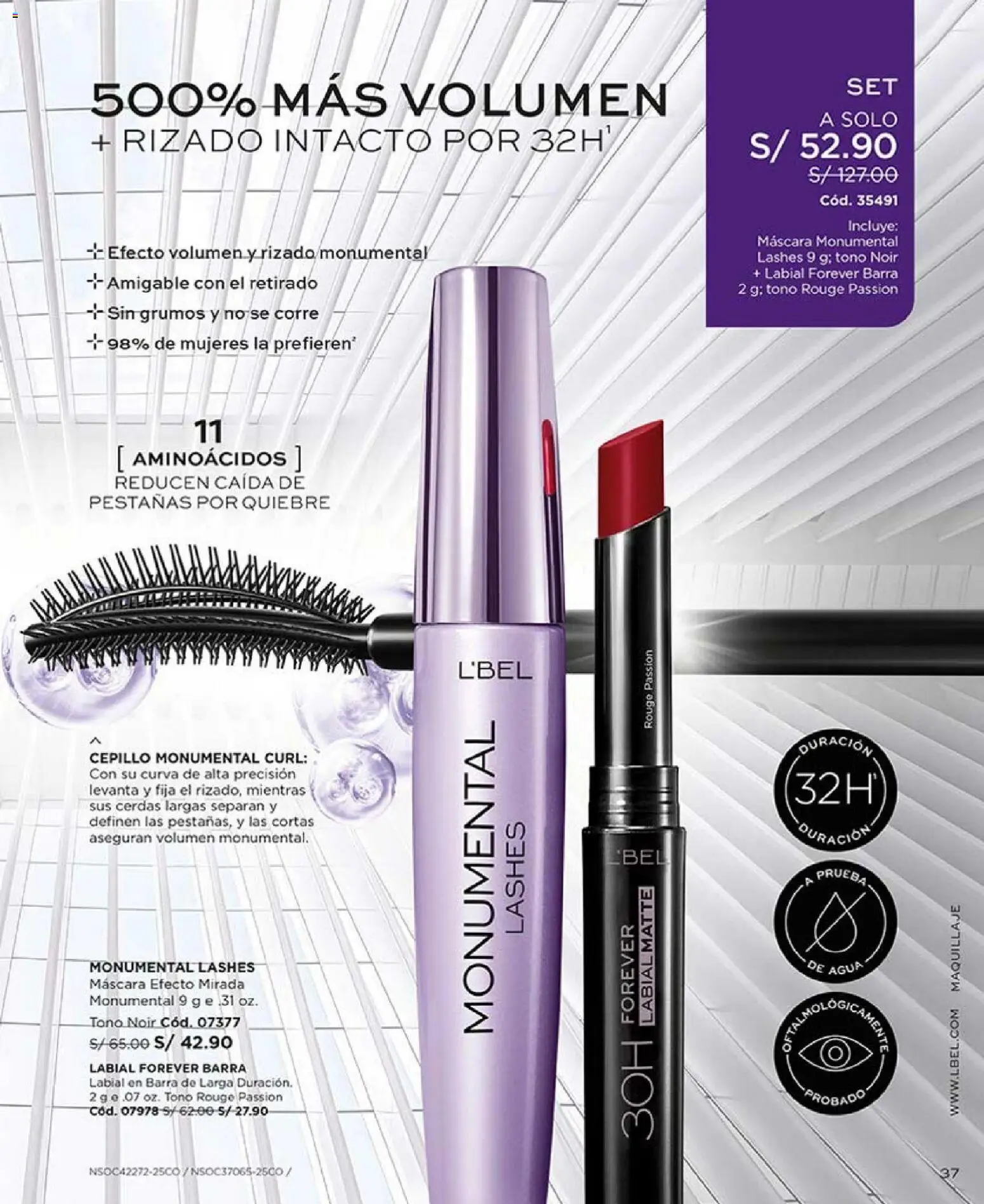 Catálogo L'Bel válido desde 31.01.2026 | Página: 41 | Productos: Máscara, Maquillaje