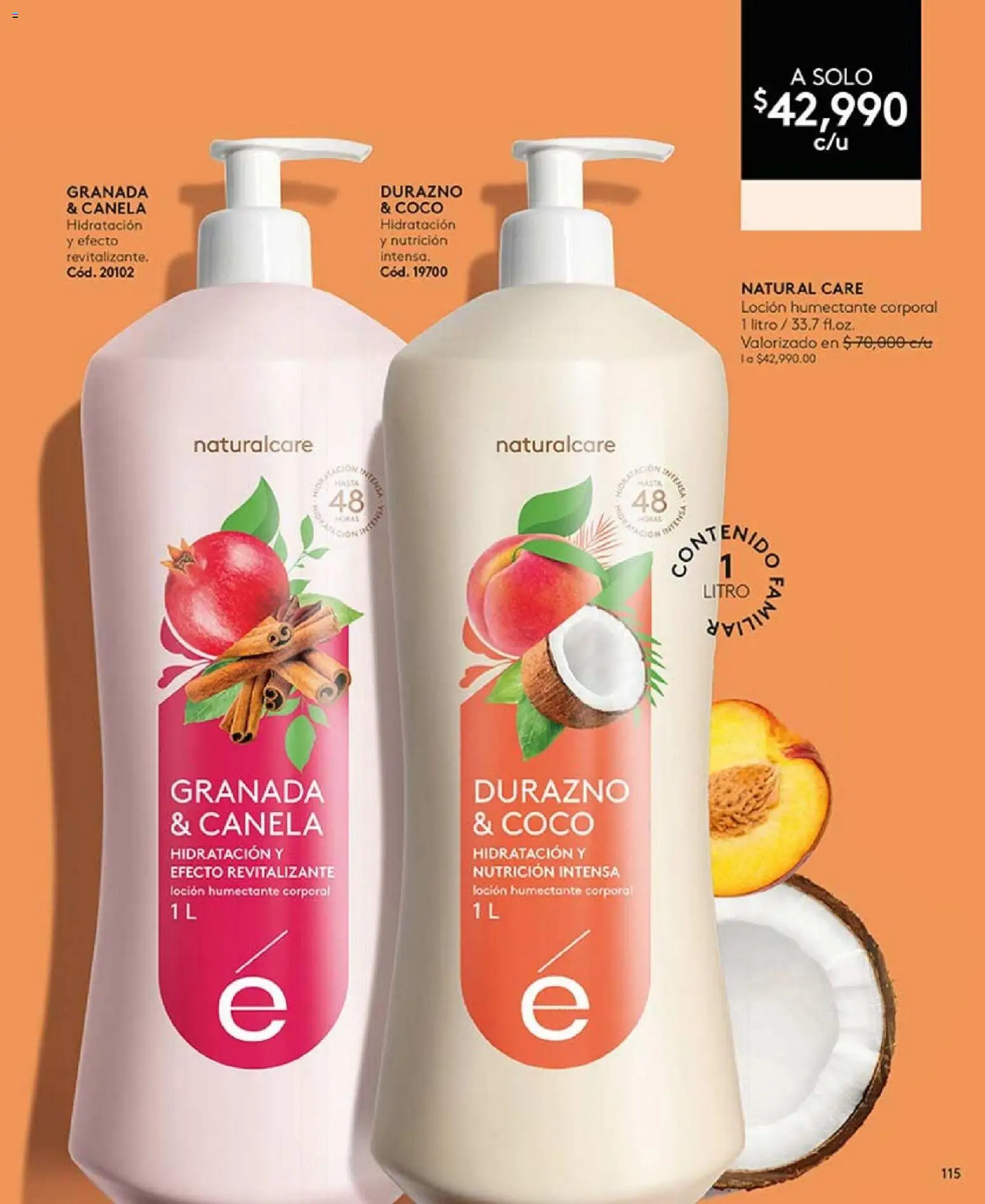 Ésika revista - valida desde el 01.01.2026 | Página: 115 | Productos: Loción, Coco, Durazno