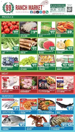 Preview of 99 Ranch Market weekly ads valid from 26.09.2025