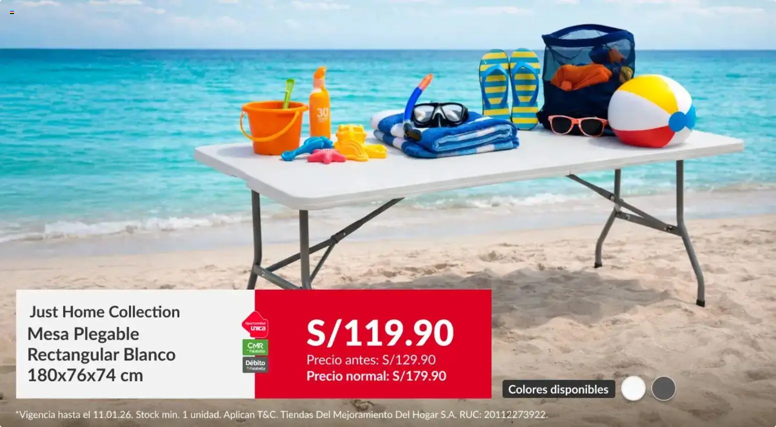 Catálogo Sodimac válido desde 05.01.2026 | Página: 3 | Productos: Mesa