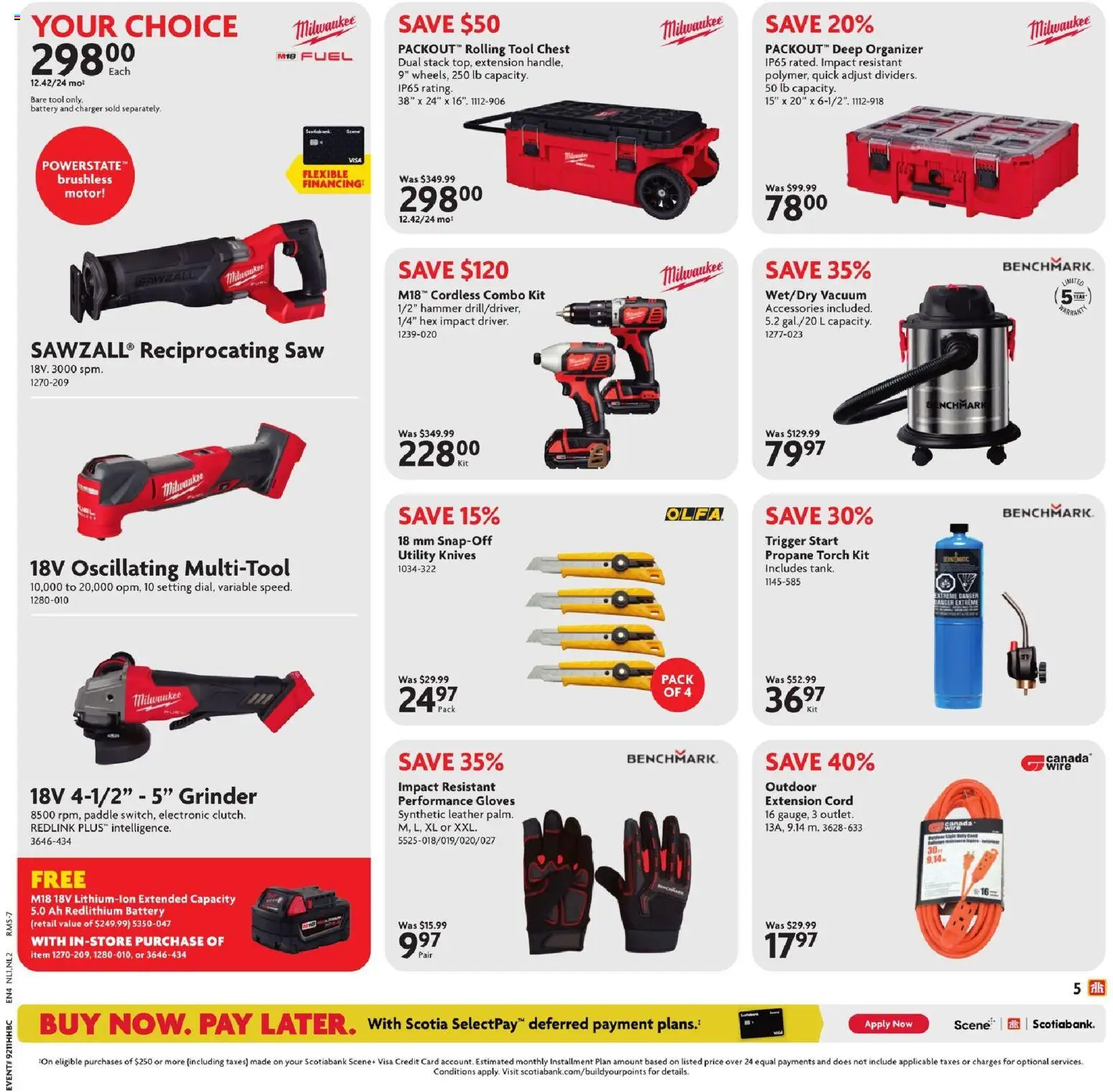 Home Hardware flyer valid from 12.03.2026 | Page: 6 | Products: Gloves, Grinder, Battery