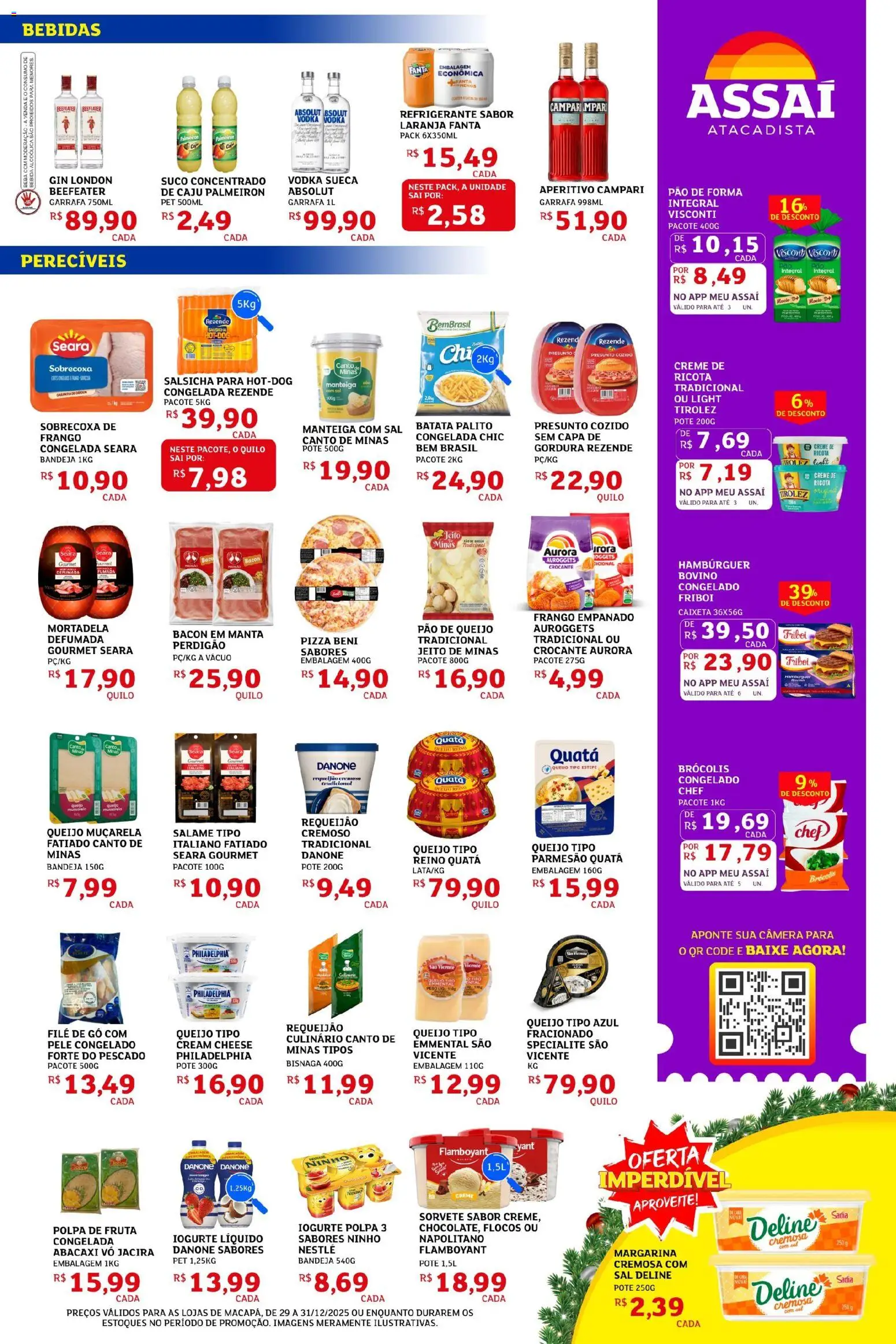 Assaí Atacadista Folheto - válido de 29.12.2025 | Página: 3 | Produtos: Fanta, Muçarela, Bandeja, Requeijão