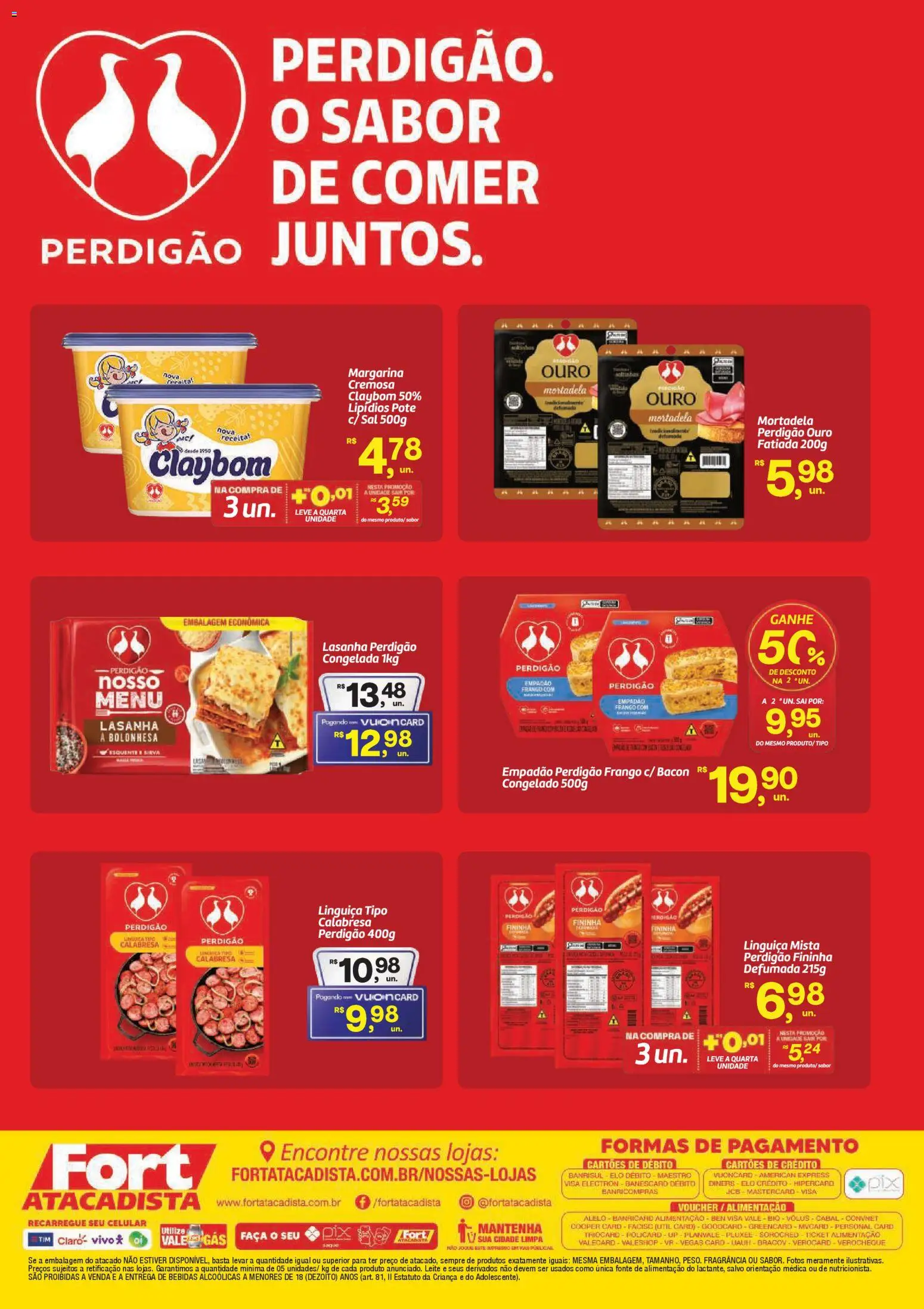 Fort Atacadista Folheto - válido de 30.01.2026 | Página: 2 | Produtos: Linguiça, Leite, Faca, Lasanha
