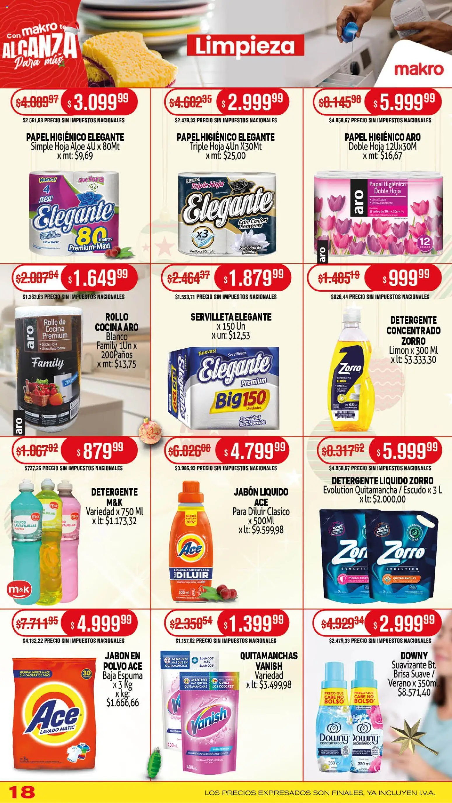 Makro ofertas │ válido desde el 18.12.2025 | Página: 18 | Productos: Polvo, Quitamanchas, Espuma, Té