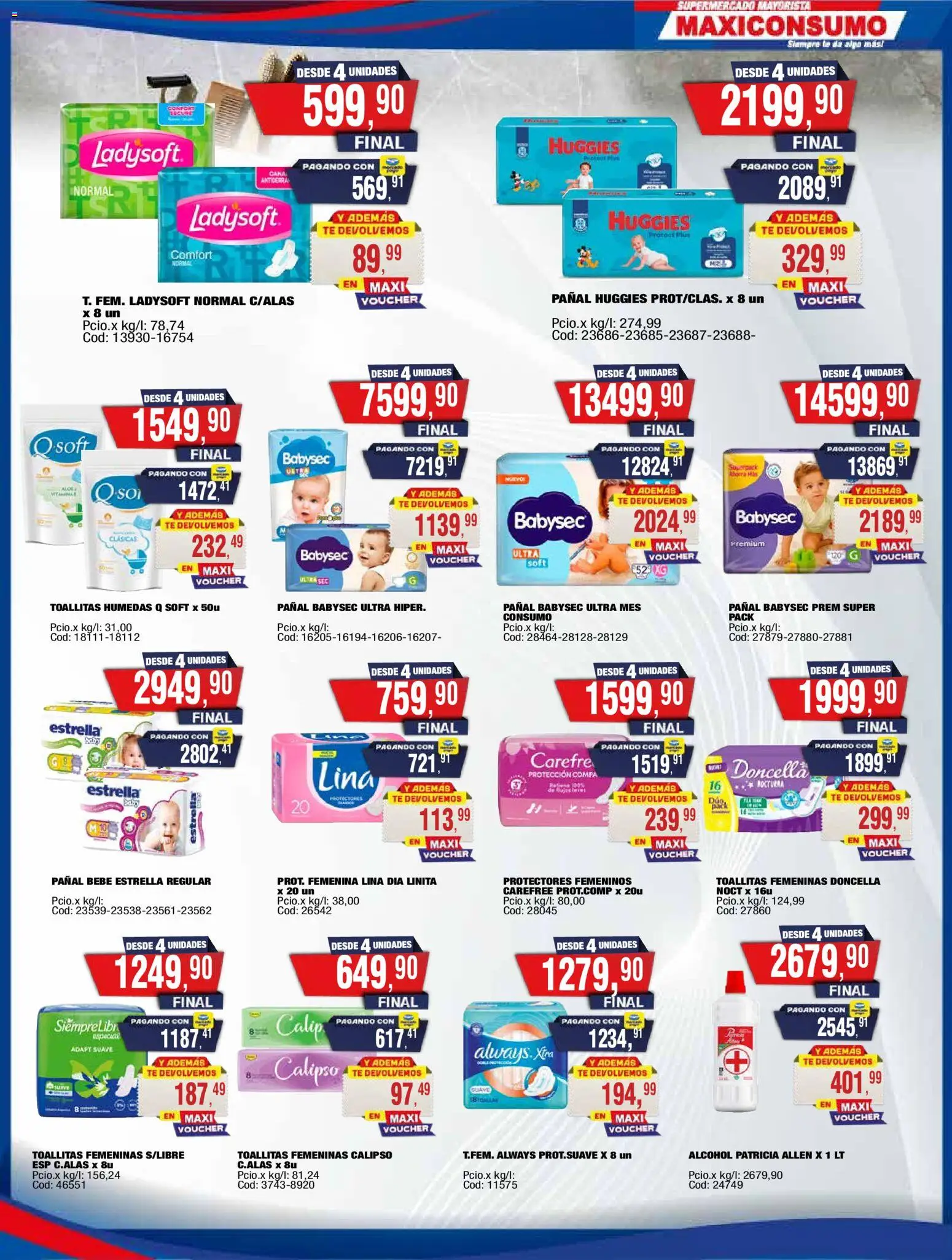 Maxiconsumo ofertas │ válido desde el 24.11.2025 | Página: 29 | Productos: Toallitas húmedas, Té, Toallitas femeninas