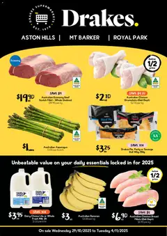 Preview of Drakes Aston Hills, Mt Barker & Royal Park - valid from 29.10.2025