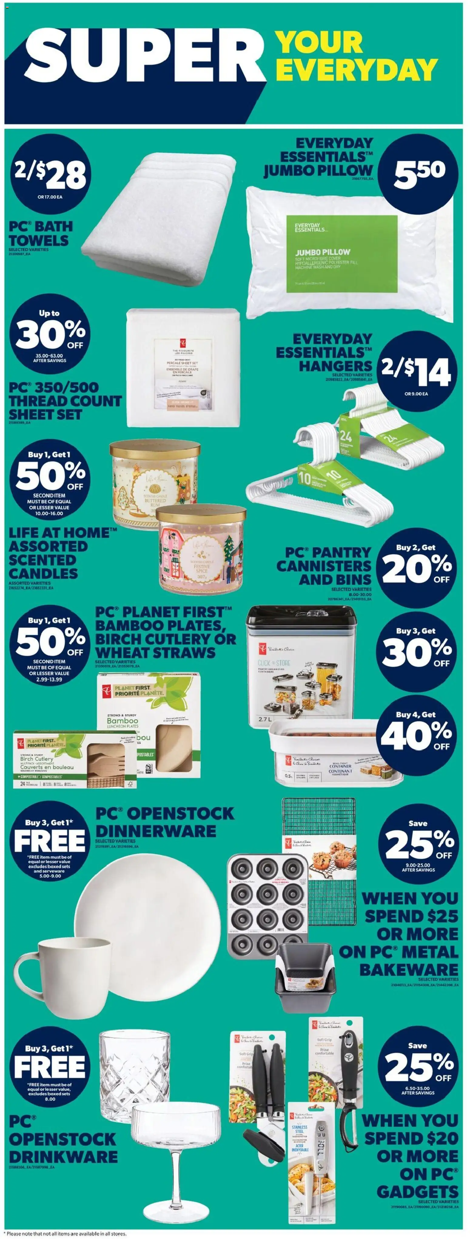 Real Canadian Superstore flyer valid from 25.12.2025 | Page: 12 | Products: Pillow, Bath