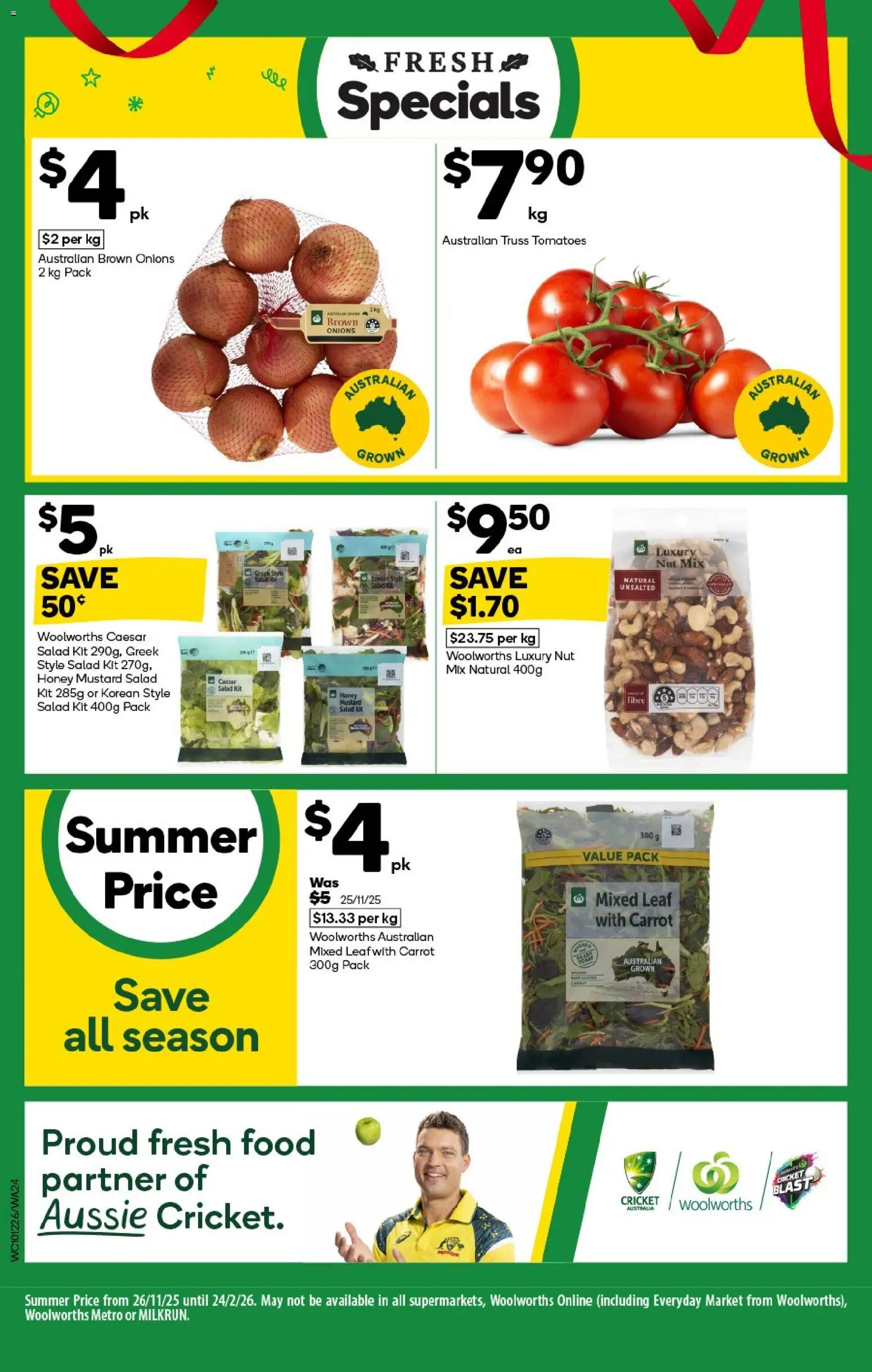 Woolworths catalogue - valid from 10.12.2025 | Page: 24 | Products: Tomatoes, Mustard, Salad, Onions