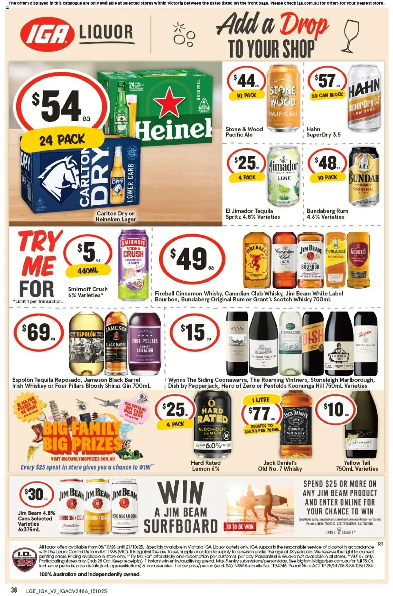 IGA catalogue - valid from 15.10.2025 | Page: 5 | Products: Gin, Wood, Sugar, Lime