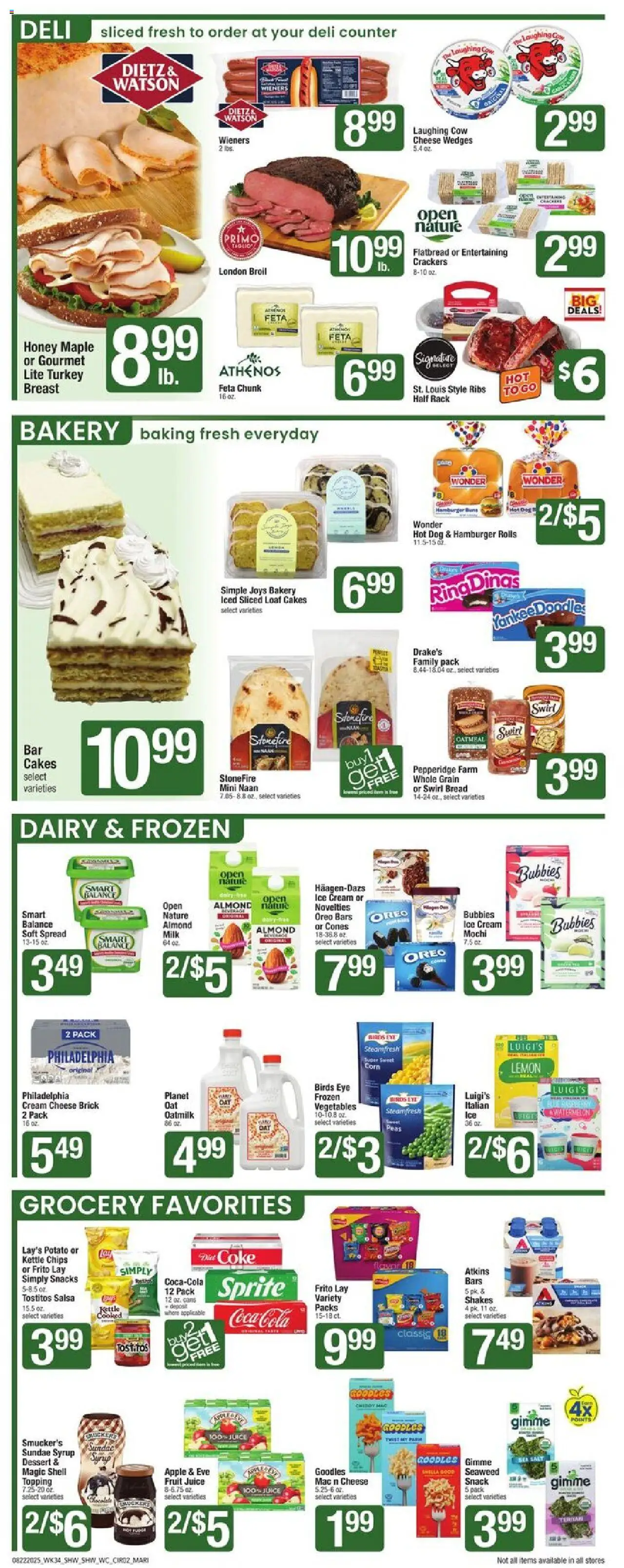 Star Market Weekly Ad - MA - valid from 22.08.2025 | Page: 2 | Products: Corn, Cheese, Ice cream, Lemon