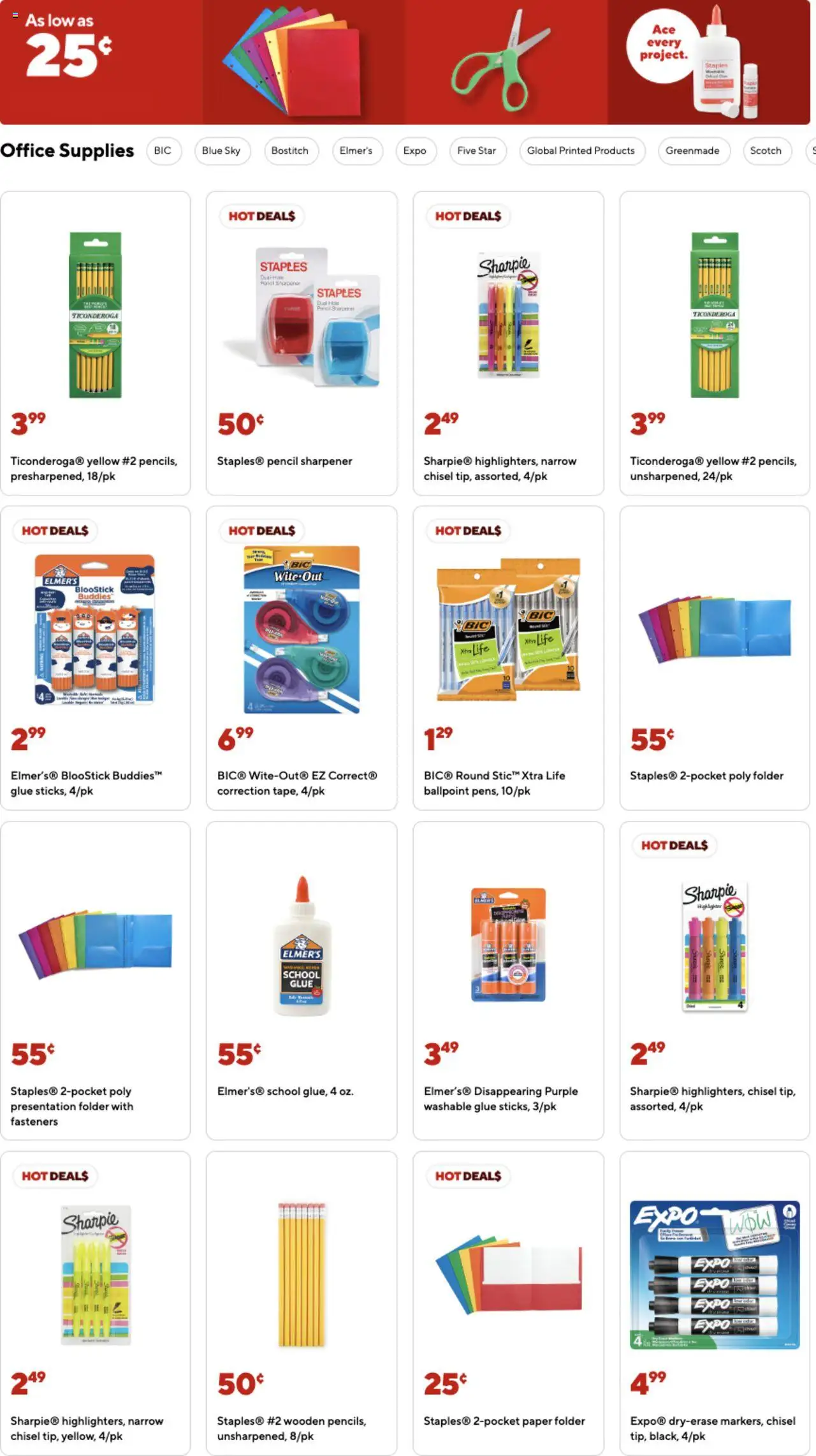 Staples Weekly Ad - valid from 24.08.2025 | Page: 2 | Products: Pencil, Chisel, Pencil sharpener