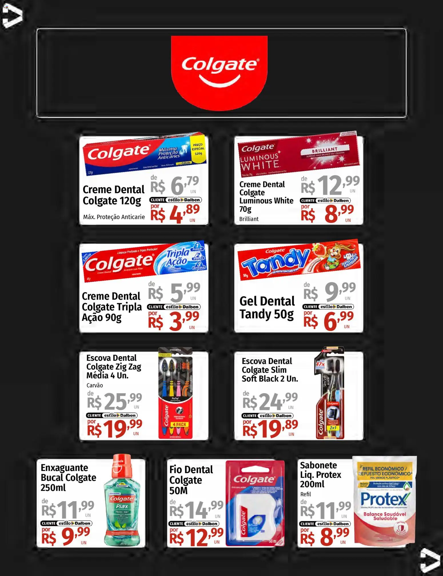 Supermercado Dalben Folheto - válido de 14.01.2026 | Página: 30 | Produtos: Escova, Sabonete, Fio dental, Creme dental