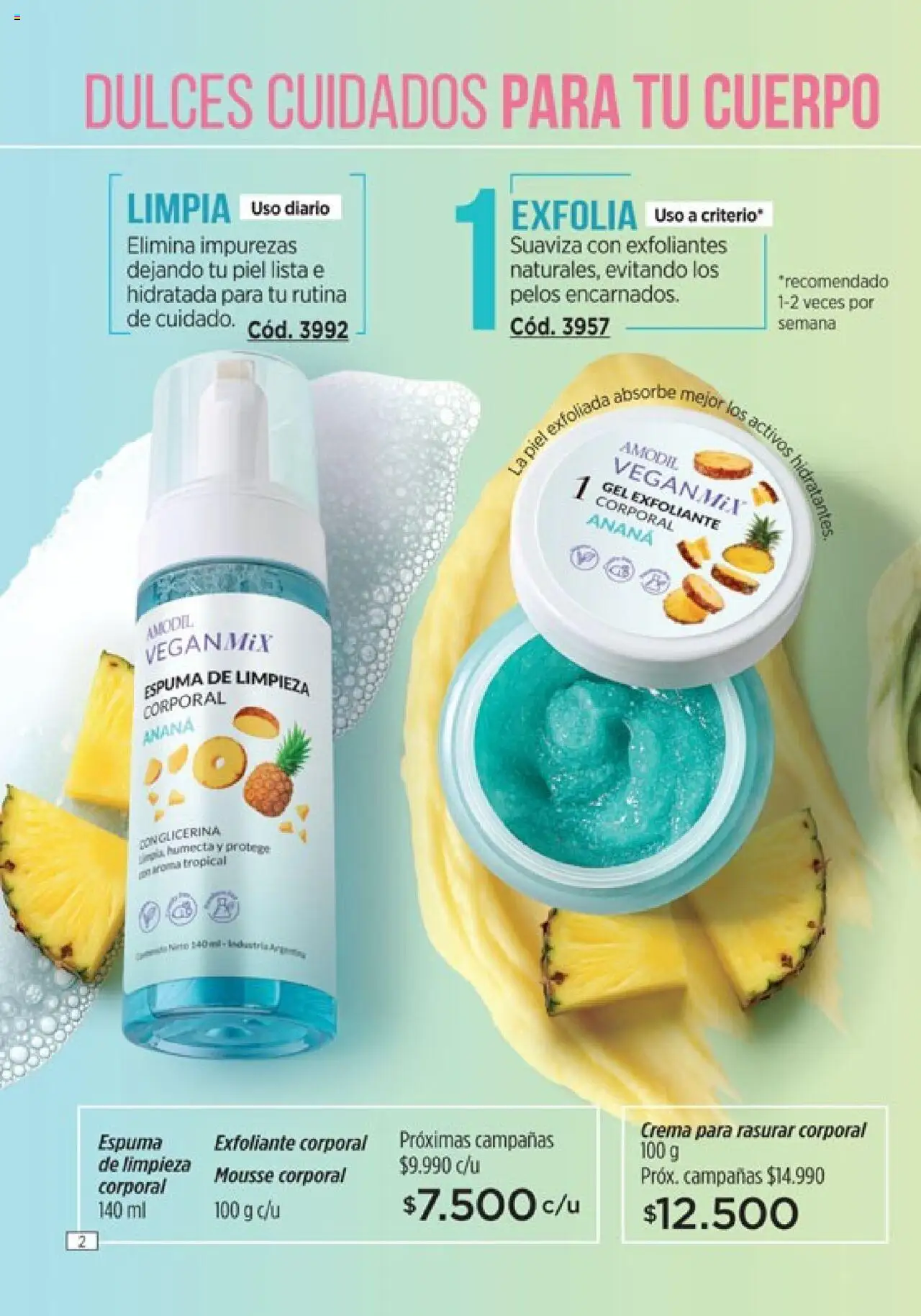 Catálogo Amodil Campaña 16 │ válido desde el 01.10.2025 | Página: 2 | Productos: Ananá, Mousse, Espuma, Crema