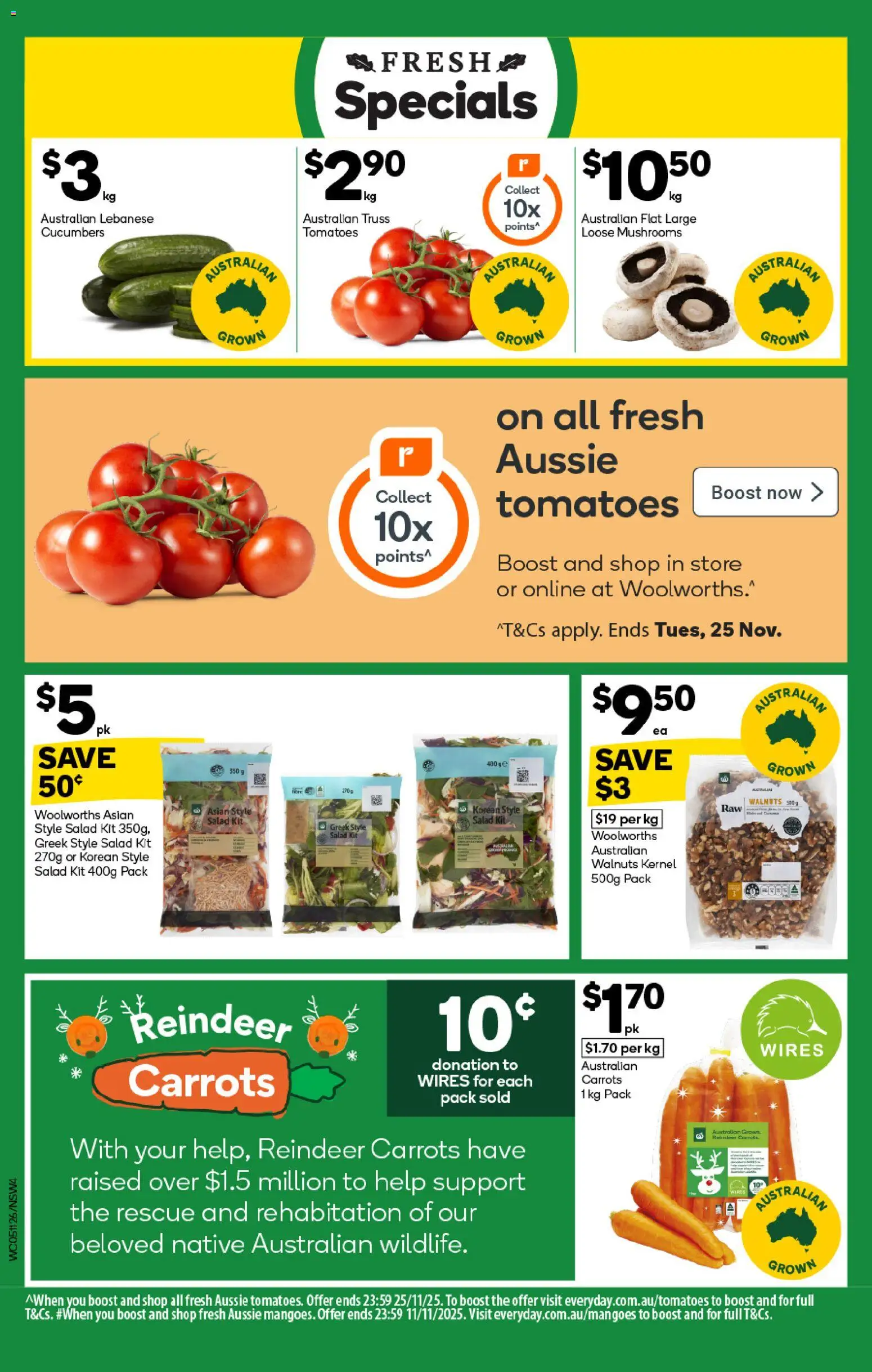 Woolworths catalogue - valid from 05.11.2025 | Page: 4 | Products: Native, Tomatoes, Mushrooms, Carrots
