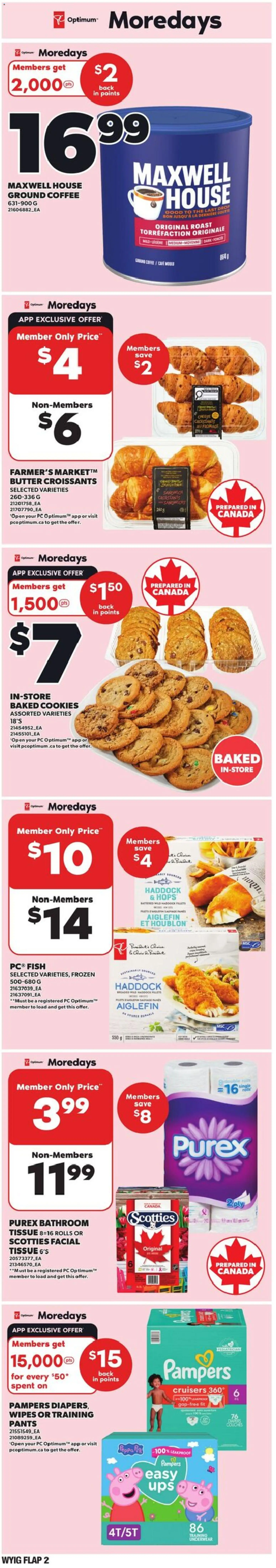 Loblaws flyer valid from 19.03.2026 | Page: 2 | Products: Fish, Cookies, Cheese, Underwear