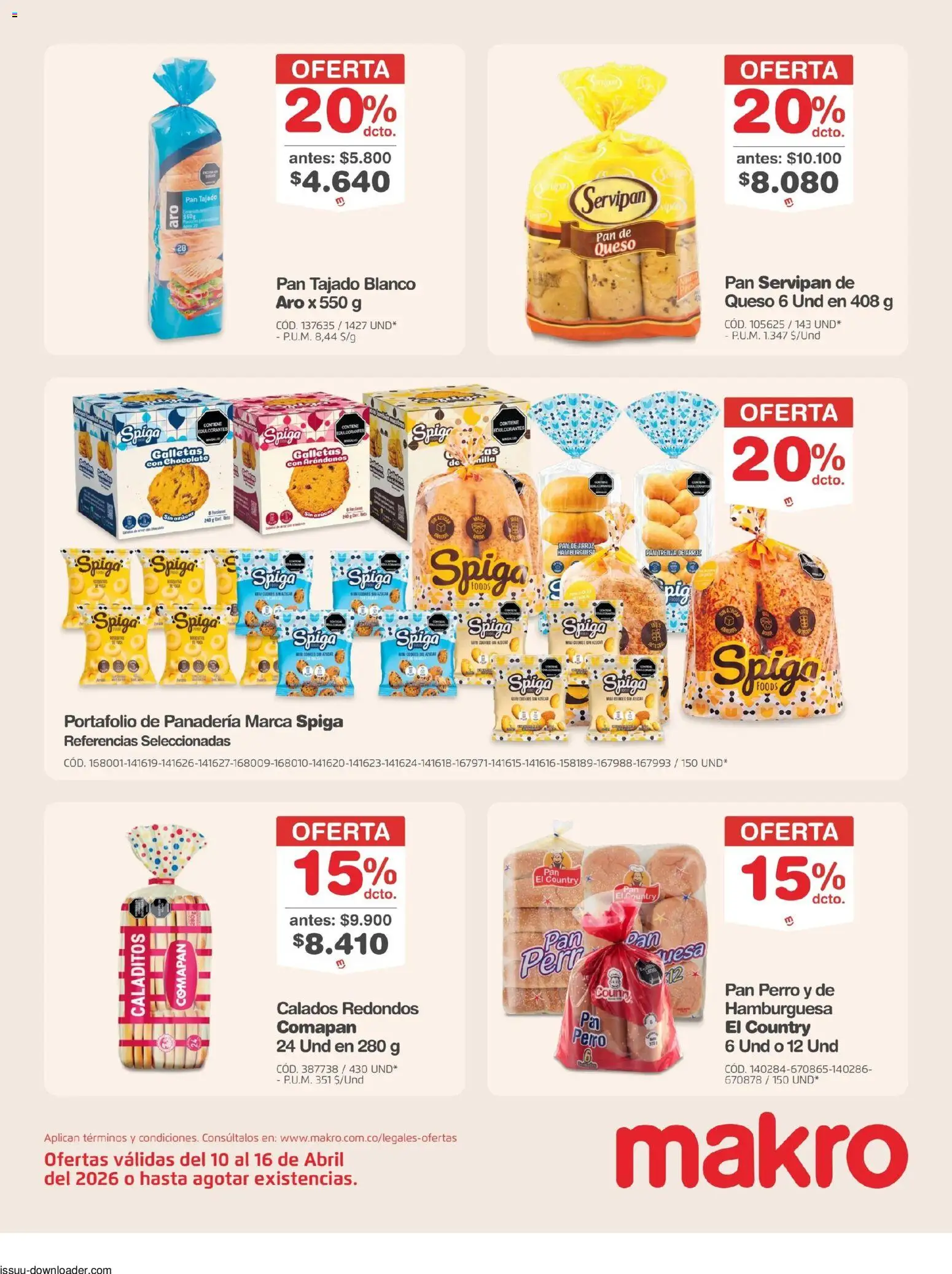 Makro revista - valida desde el 10.04.2026 | Página: 10 | Productos: Panadería, Mesa, Mascara de soldar, Chocolate