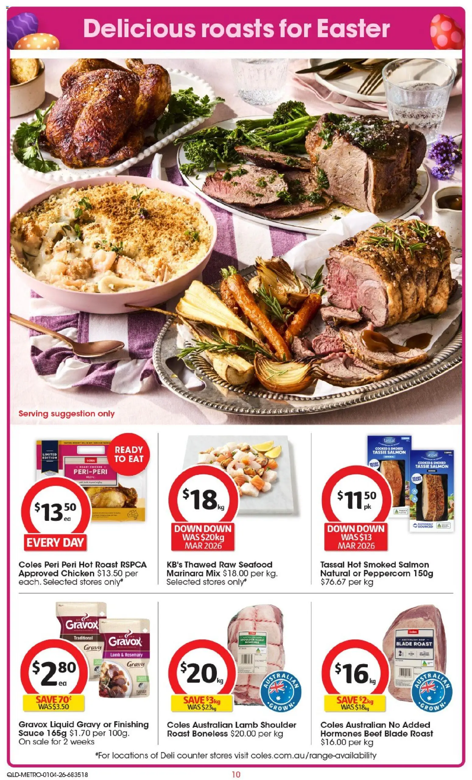 Coles catalogue - valid from 01.04.2026 | Page: 10 | Products: Lamb, Beef, Sauce, Seafood
