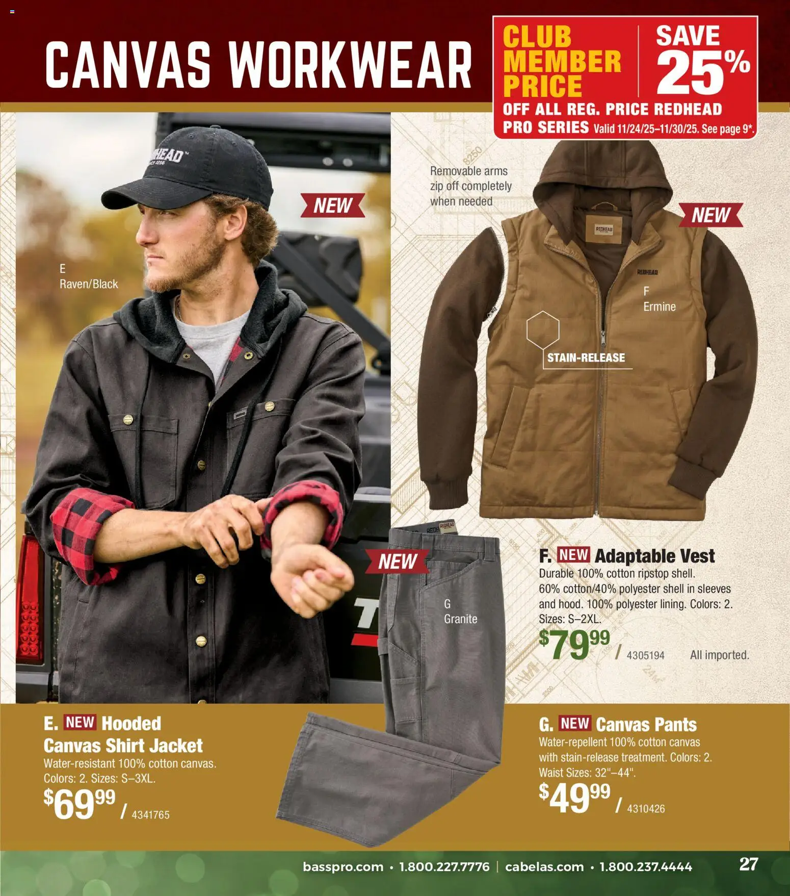 Cabela's Christmas Gift Guide 25 - valid from 01.11.2025 | Page: 27 | Products: Workwear, Canvas, Shirt, Vest