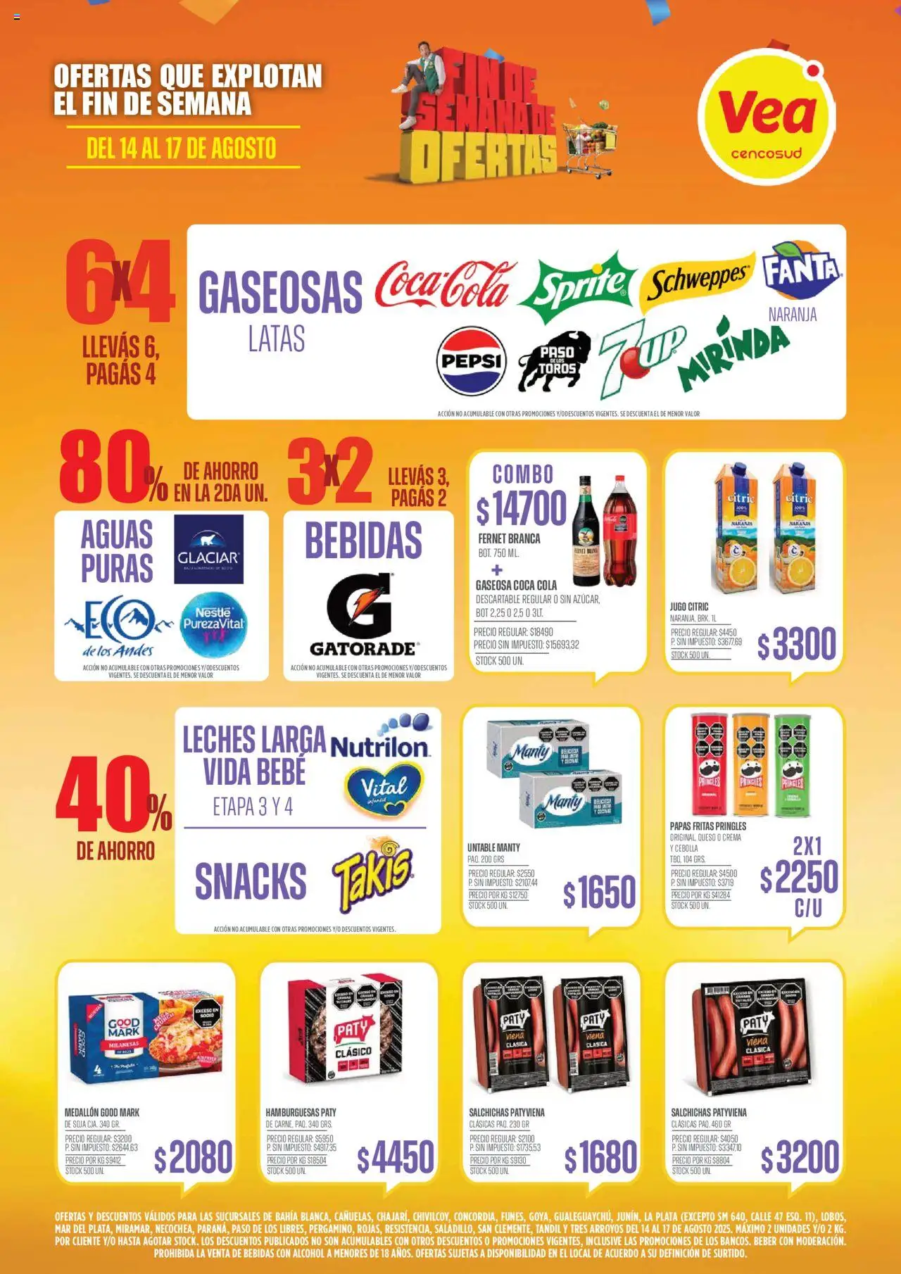 Vea - Oferta fin de semana │ válido desde el 14.08.2025 | Página: 5 | Productos: Cebolla, Queso, Jugo, Crema