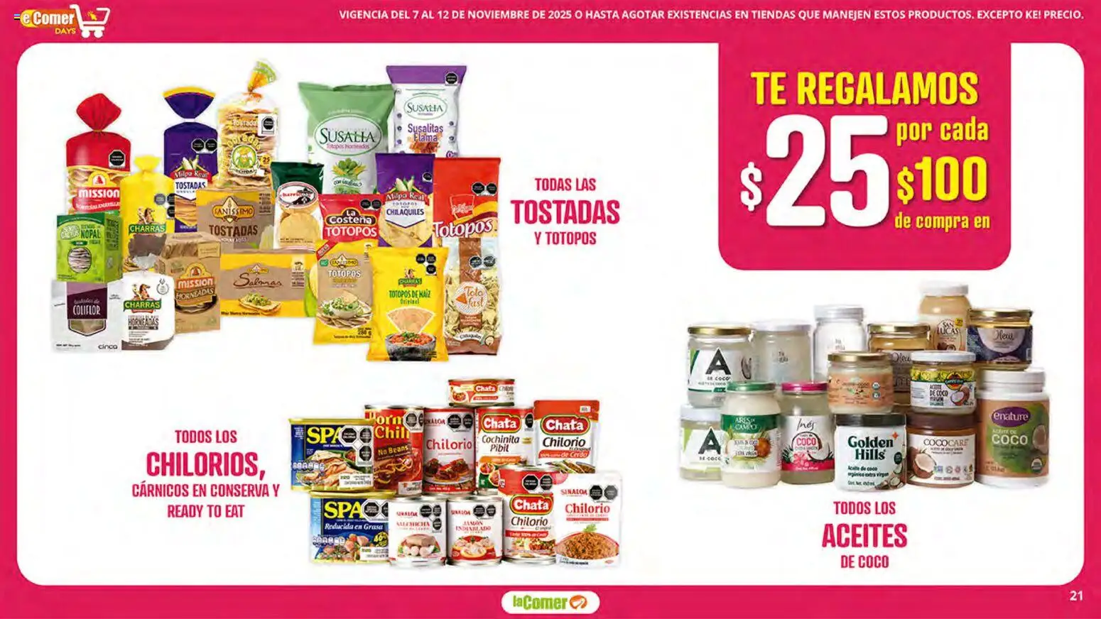 Nuevas ofertas de La Comer válidas en toda la República Mexicana desde el 07.11.2025. ¡Encuentra las mejores ofertas en La Comer folleto! | Página: 21 | Productos: Coliflor, Té