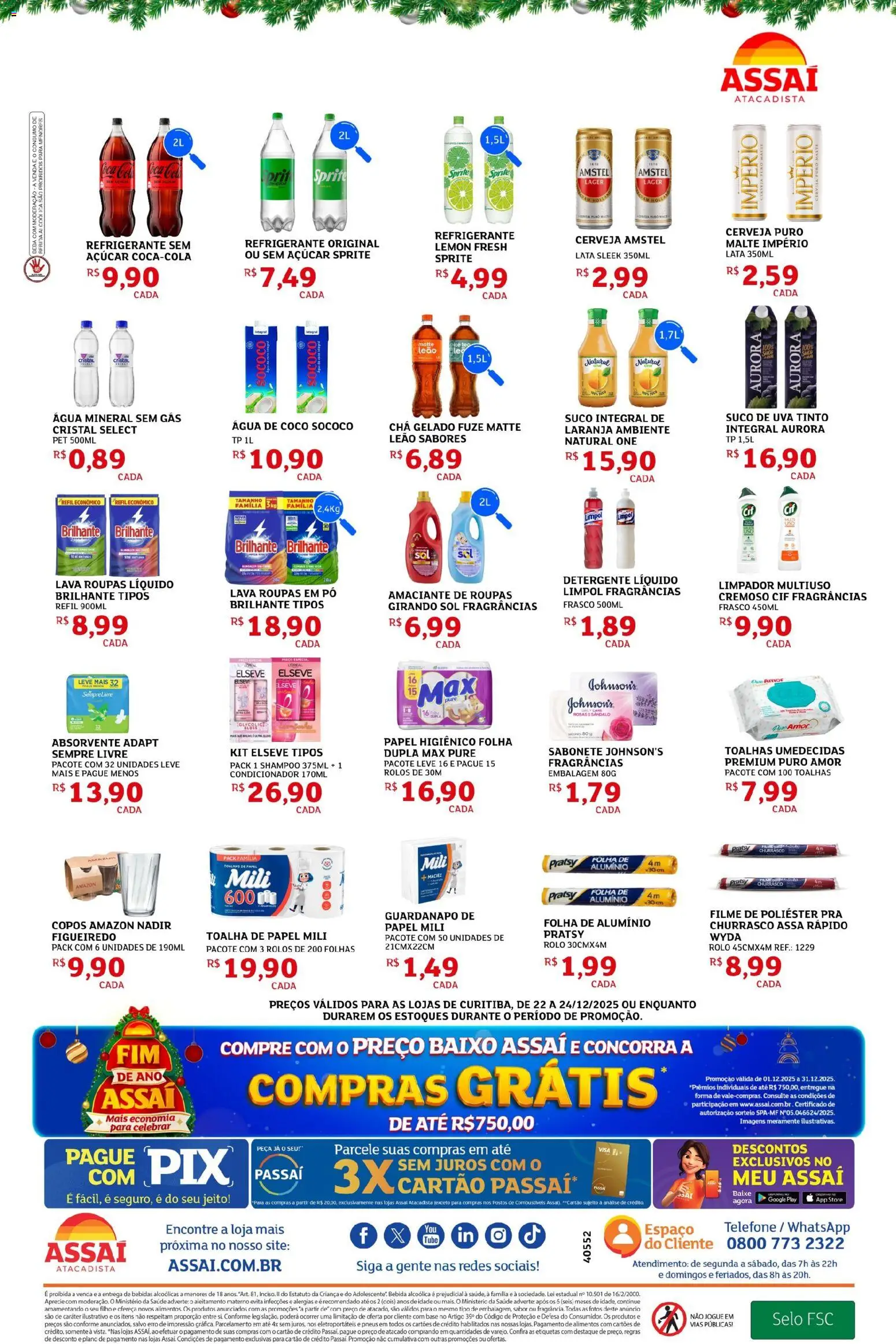 Assaí Atacadista Folheto - válido de 22.12.2025 | Página: 2 | Produtos: Shampoo, Amaciante de roupas, Girando sol, Sempre Livre