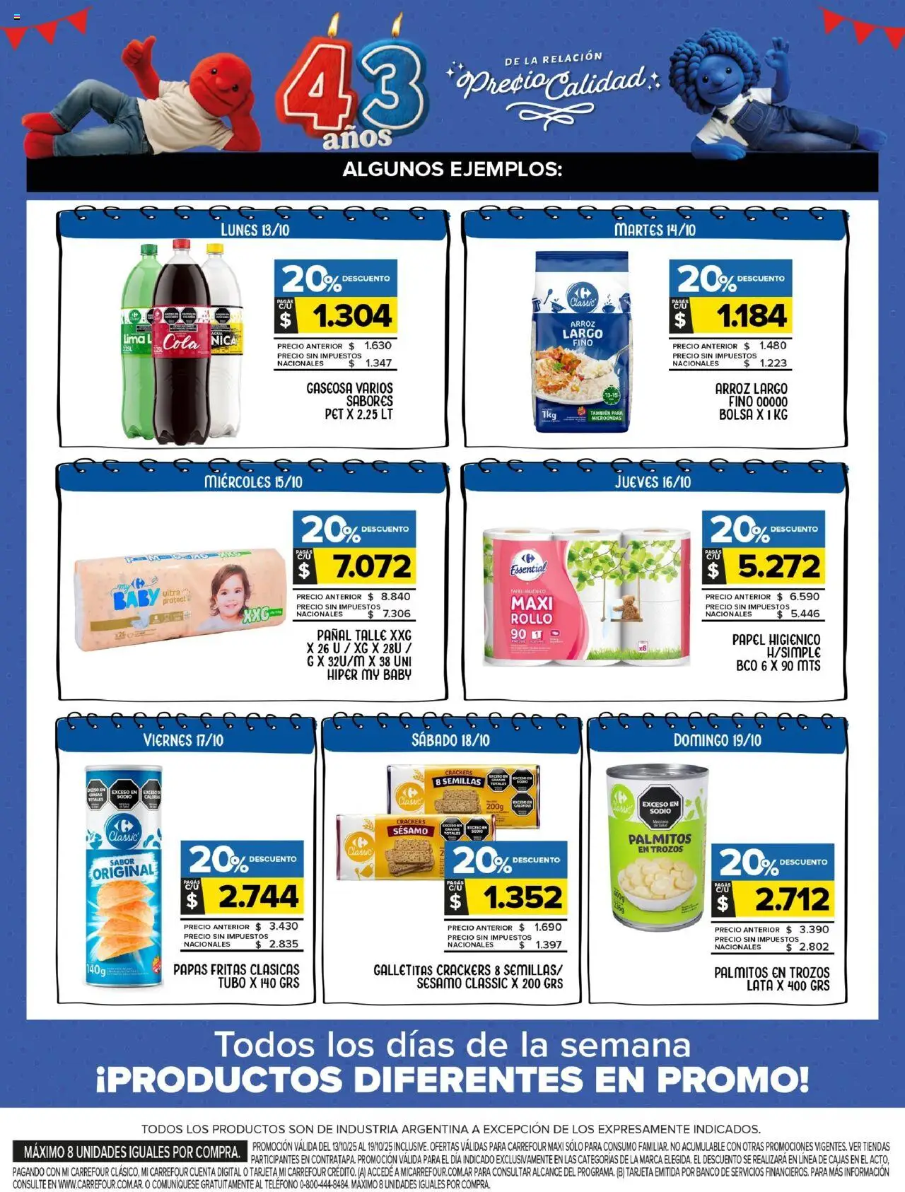 Carrefour Maxi catálogo │ válido desde el 13.10.2025 | Página: 18 | Productos: Gaseosa, Lima, Palmitos, Papas fritas
