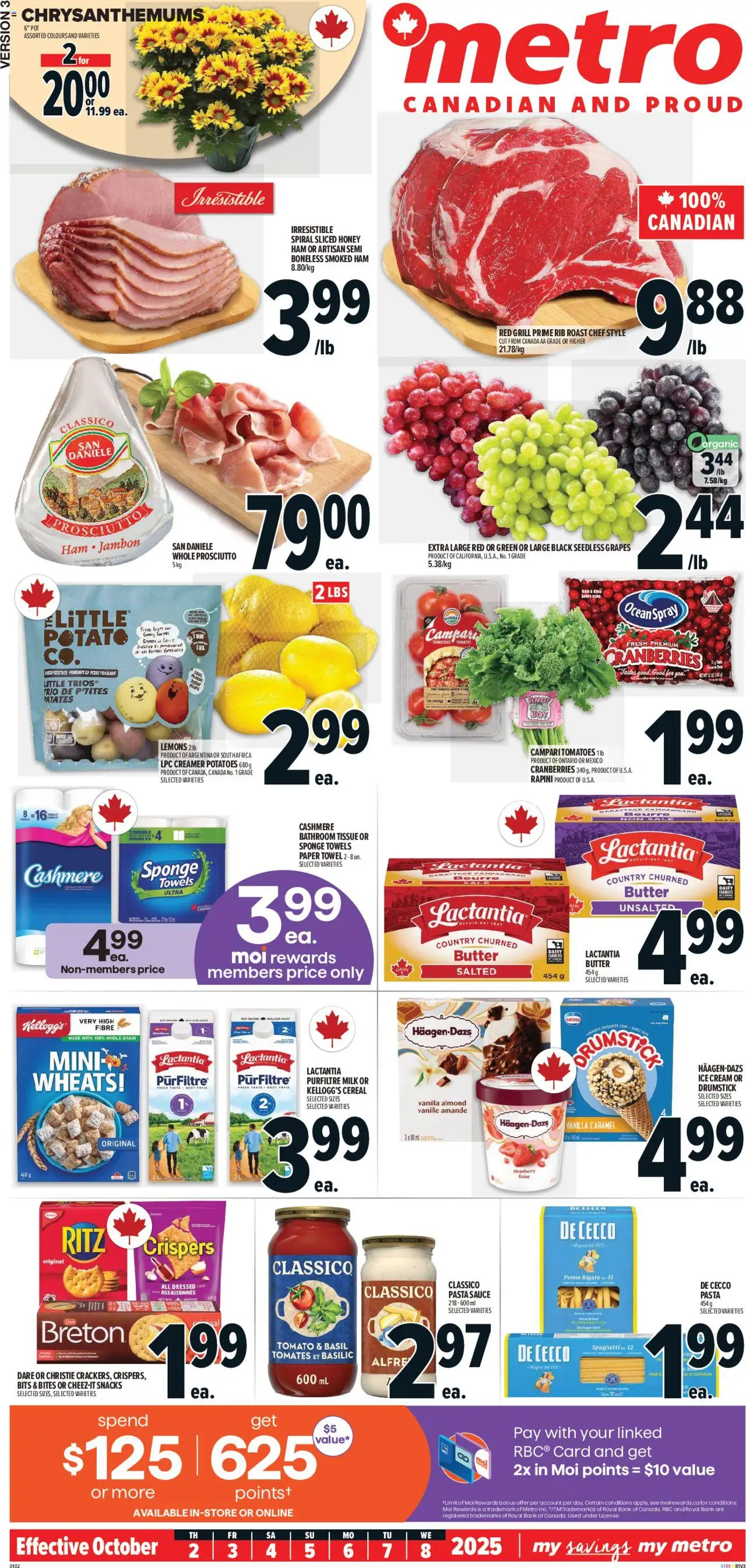 Metro flyer valid from 02.10.2025 | Page: 2 | Products: Potatoes, Grill, Sponge, Ham