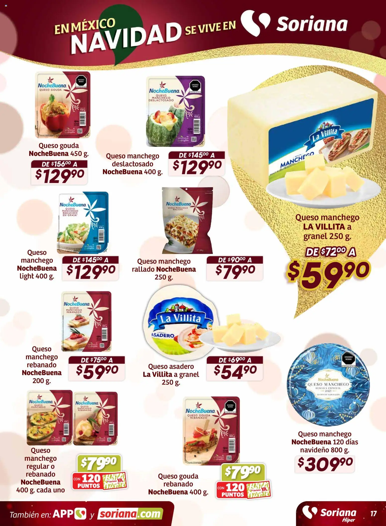 Nuevas ofertas de Soriana válidas en toda la República Mexicana desde el 27.11.2025. ¡Encuentra las mejores ofertas en Soriana - Preciazazaso Híper: Valle de México! | Página: 18 | Productos: Queso
