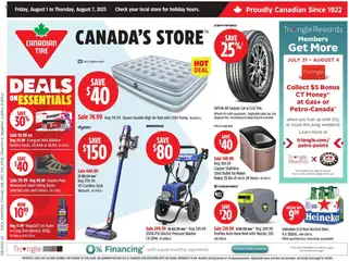 Preview of Canadian Tire weekly flyer / circulaire from shop Canadian Tire valid from 01.08.2025