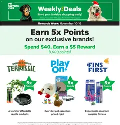 Preview of Pet Supplies Plus weekly ads valid from 10.11.2025