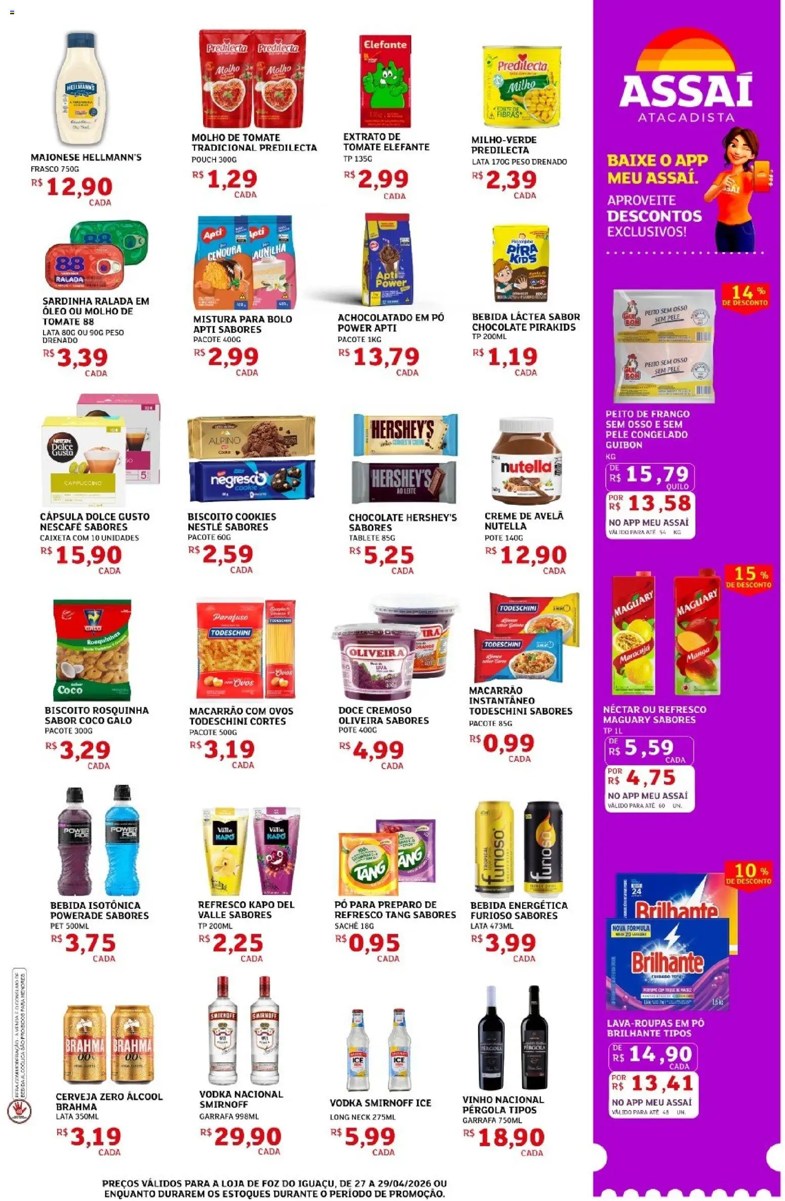 Assaí Atacadista Folheto - válido de 27.04.2026 | Página: 3 | Produtos: Ovos, Frango, Rosquinha, Peito de frango