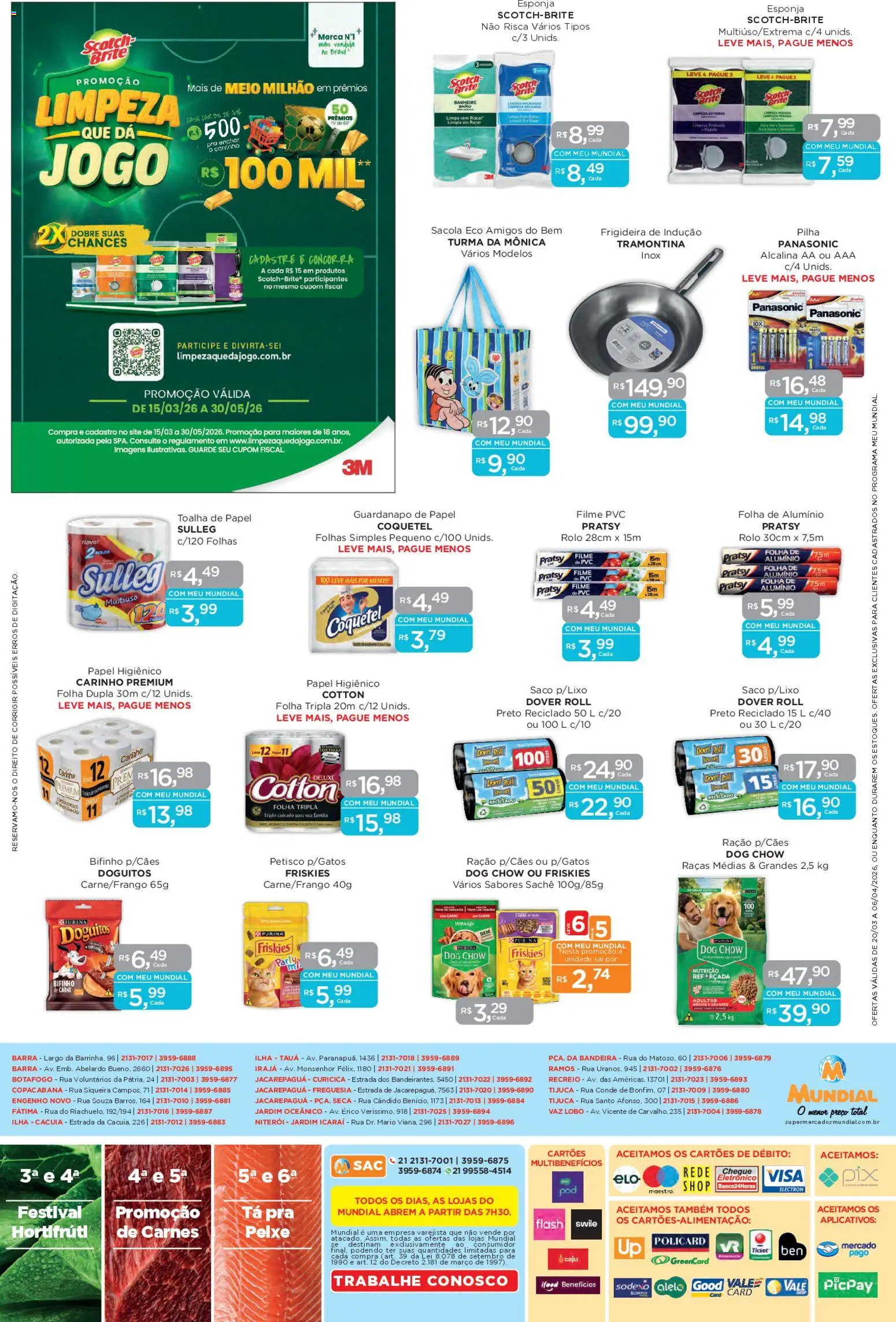 Mundial Folheto - válido de 20.03.2026 | Página: 12 | Produtos: Frigideira, Esponja, Carrinho, Papel higiênico