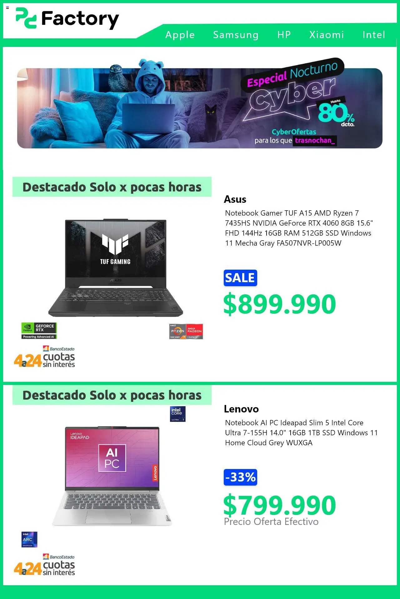 PC Factory ofertas  │ válido desde el 02.10.2025 | Página: 2 | Productos: Notebook