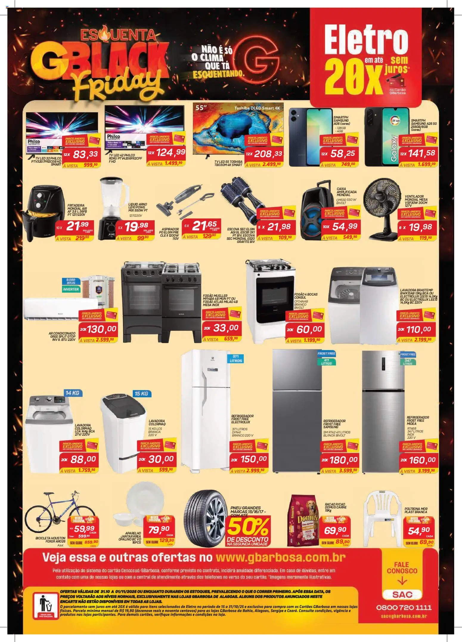 Gbarbosa Folheto - válido de 30.10.2025 | Página: 2 | Produtos: Bicicleta, Mesa, Tv, Carne