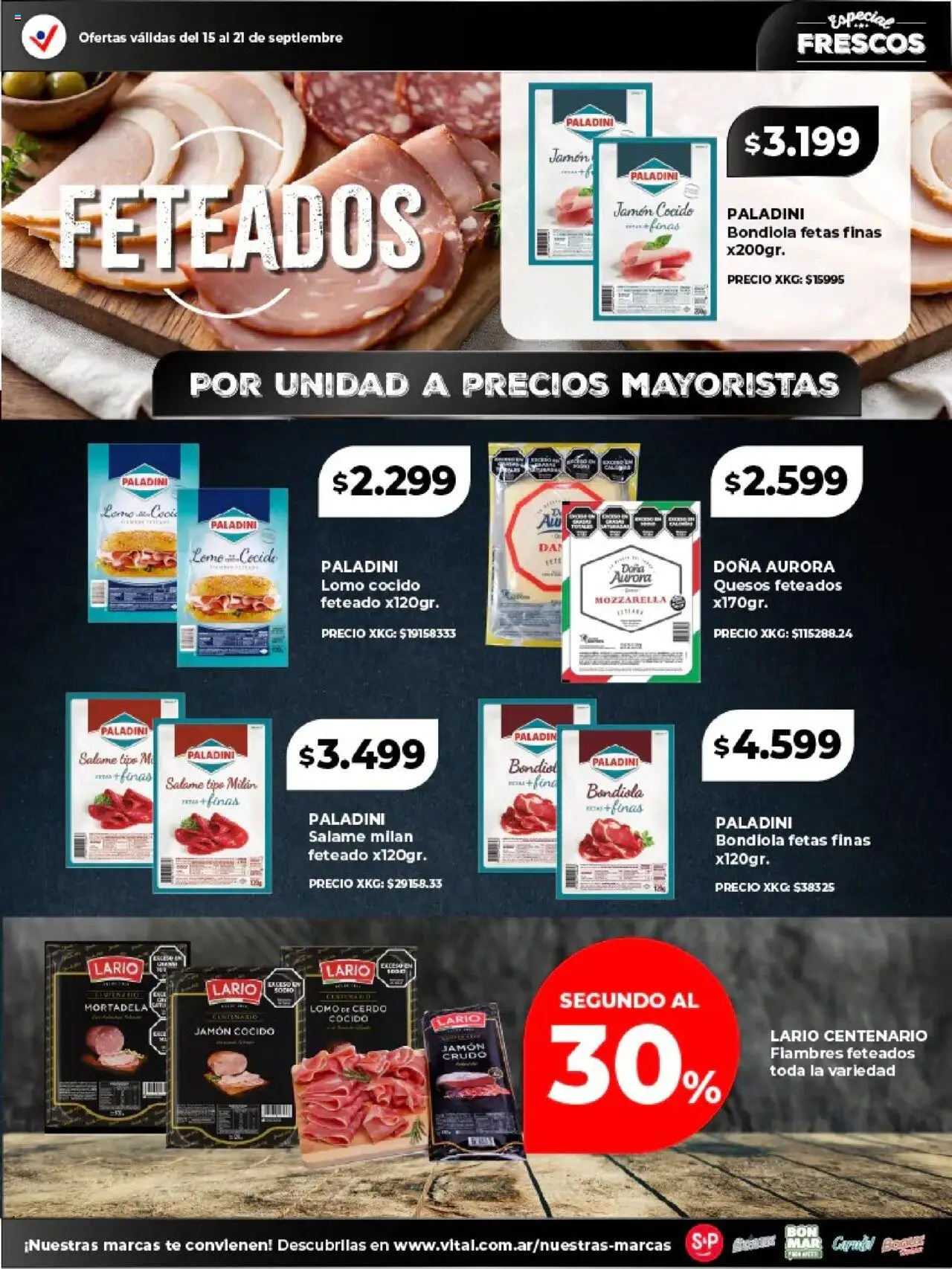 Vital - Especial de frescos │ válido desde el 15.09.2025 | Página: 10 | Productos: Jamón cocido, Jamón, Salame, Té