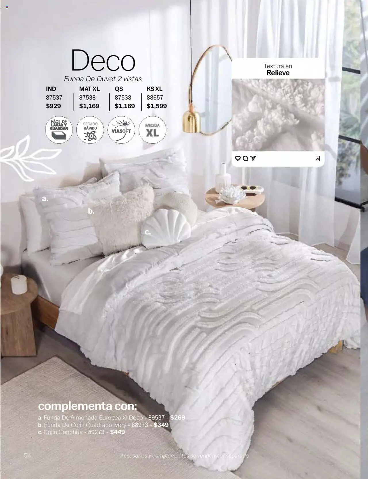 Nuevas ofertas de Vianney válidas en toda la República Mexicana desde el 24.01.2025. ¡Encuentra las mejores ofertas en Vianney catálogo Chavos! | Página: 56 | Productos: Funda, Funda de almohada, Almohada