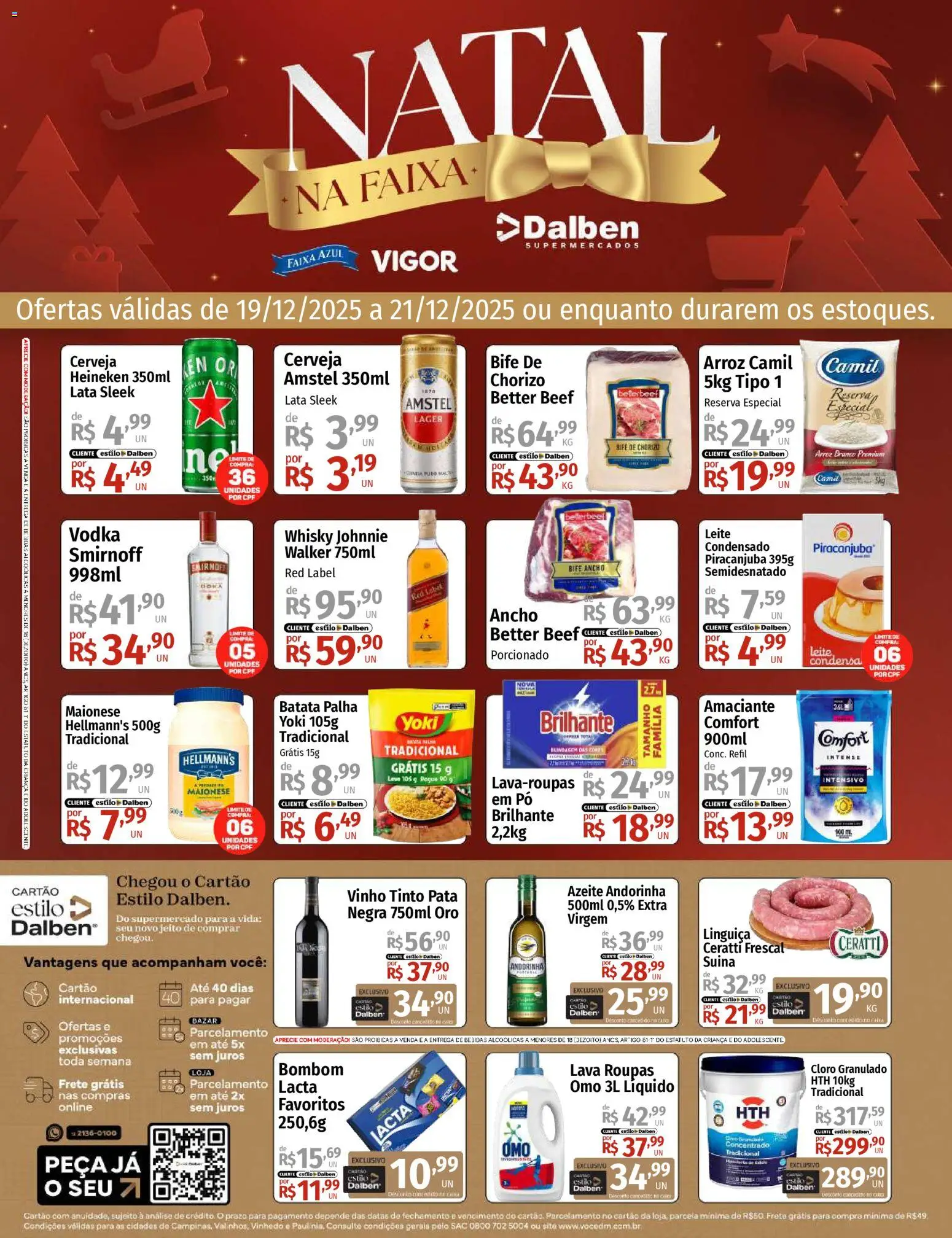 Supermercado Dalben Folheto - válido de 19.12.2025 | Página: 1 | Produtos: Leite, Cerveja, Batata, Maionese