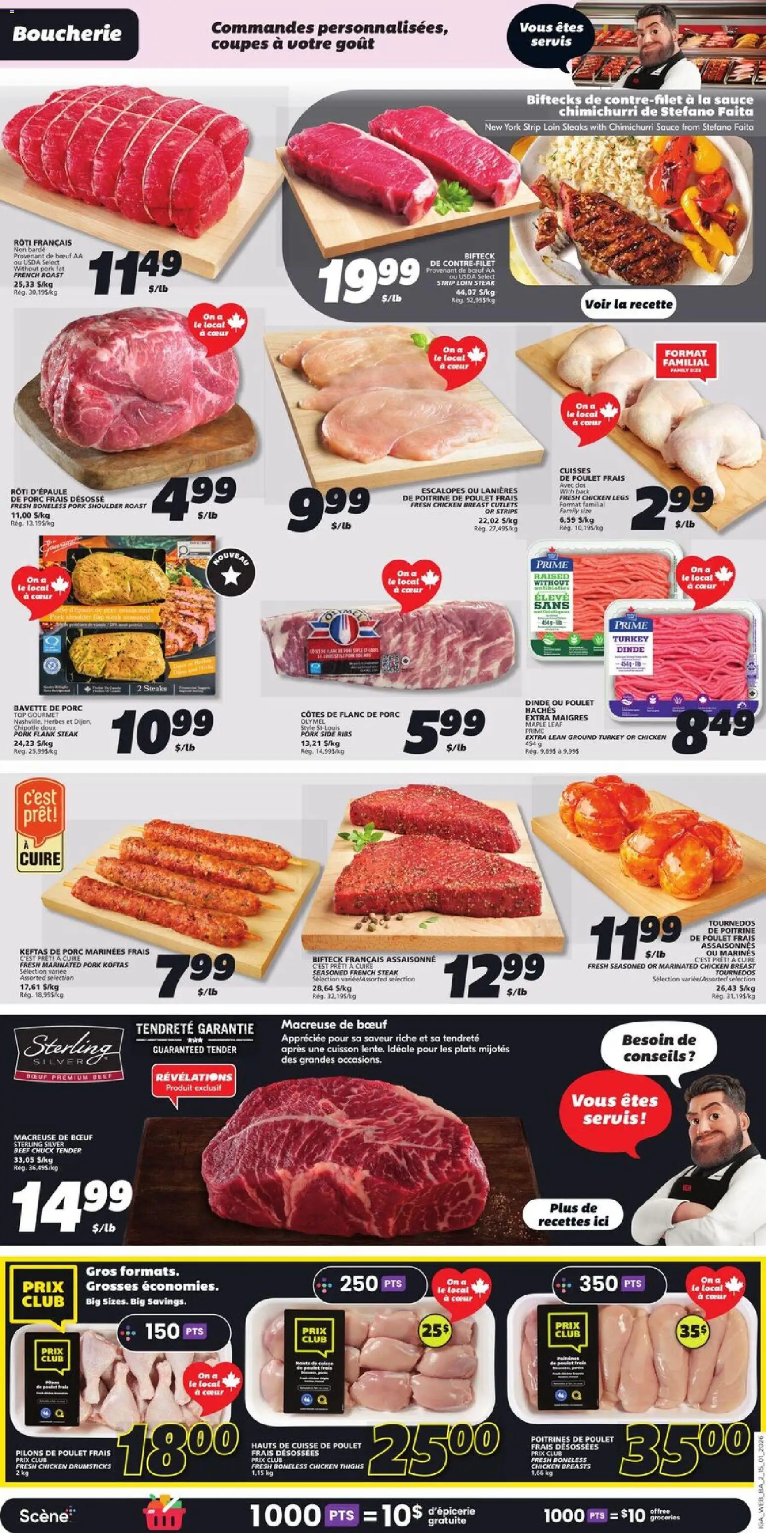 IGA flyer valid from 15.01.2026 | Page: 4 | Products: Chicken breasts, Turkey, Chicken, Pork