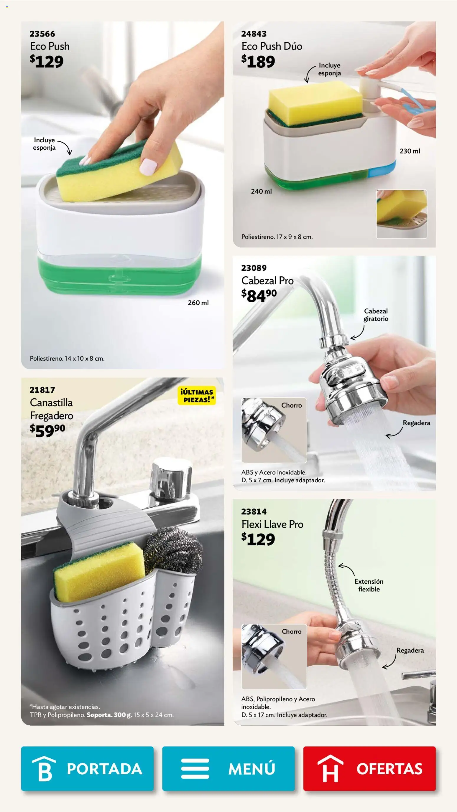 Nuevas ofertas de Betterware válidas en toda la República Mexicana desde el 03.11.2025. ¡Encuentra las mejores ofertas en Betterware campaña 11 2025! | Página: 60 | Productos: Extensión, Esponja, Regadera, Llave