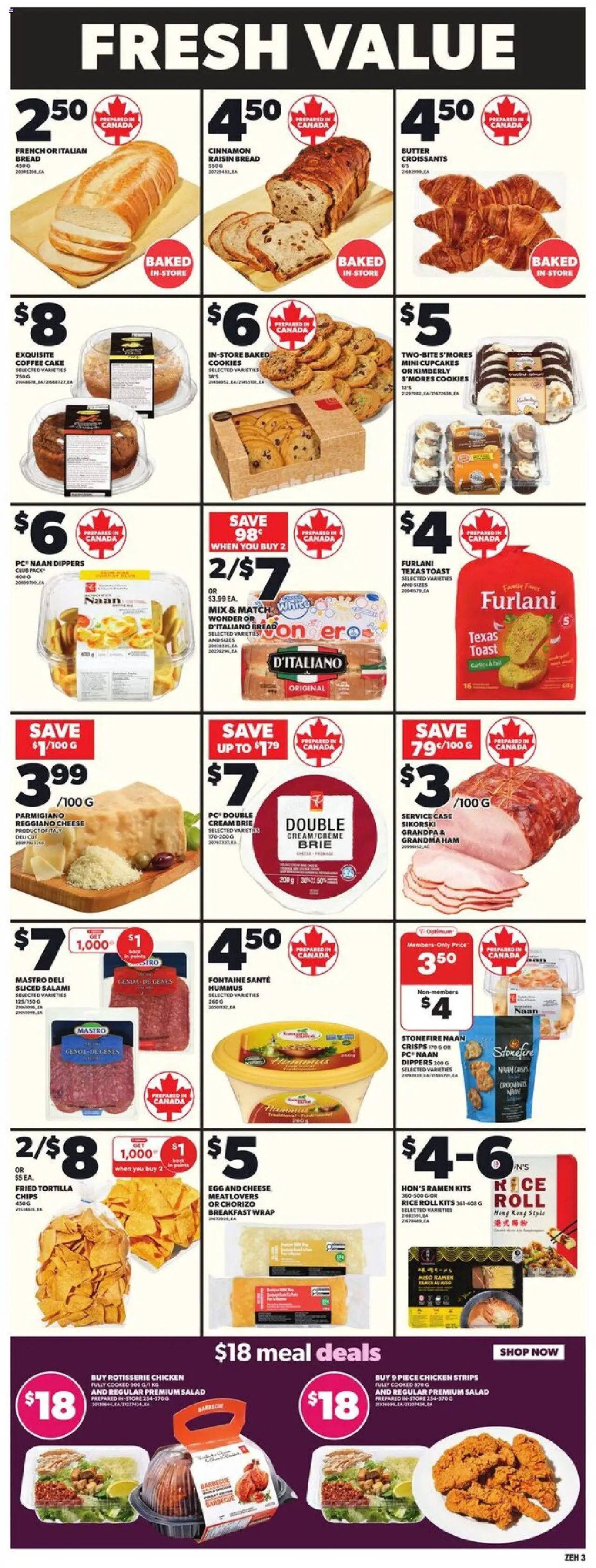 Zehrs flyer valid from 14.08.2025 | Page: 6 | Products: Salad, Butter, Bread, Chicken