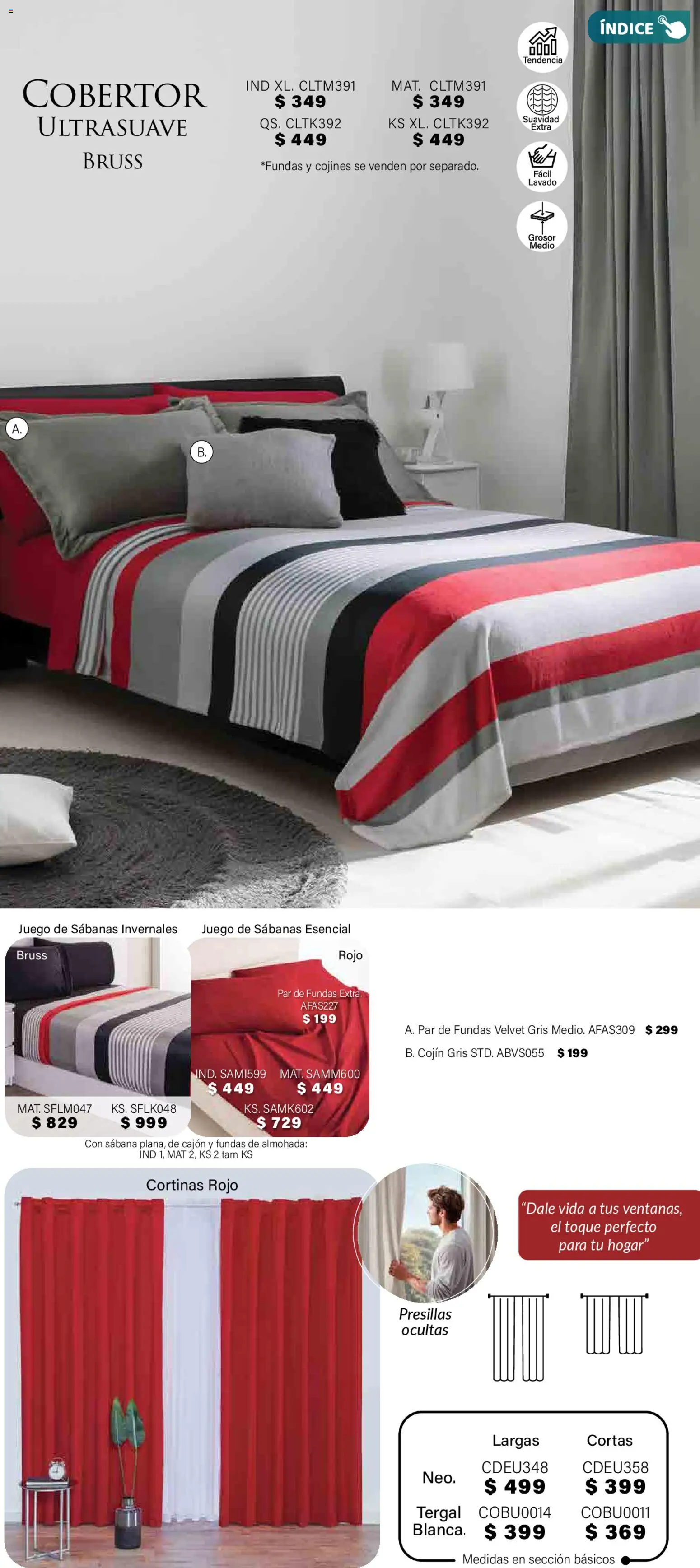 Nuevas ofertas de Colchas Concord válidas en toda la República Mexicana desde el 01.11.2025. ¡Encuentra las mejores ofertas en Colchas Concord Buen Fin! | Página: 412 | Productos: Cobertor, Juego, Sabanas, Cortinas