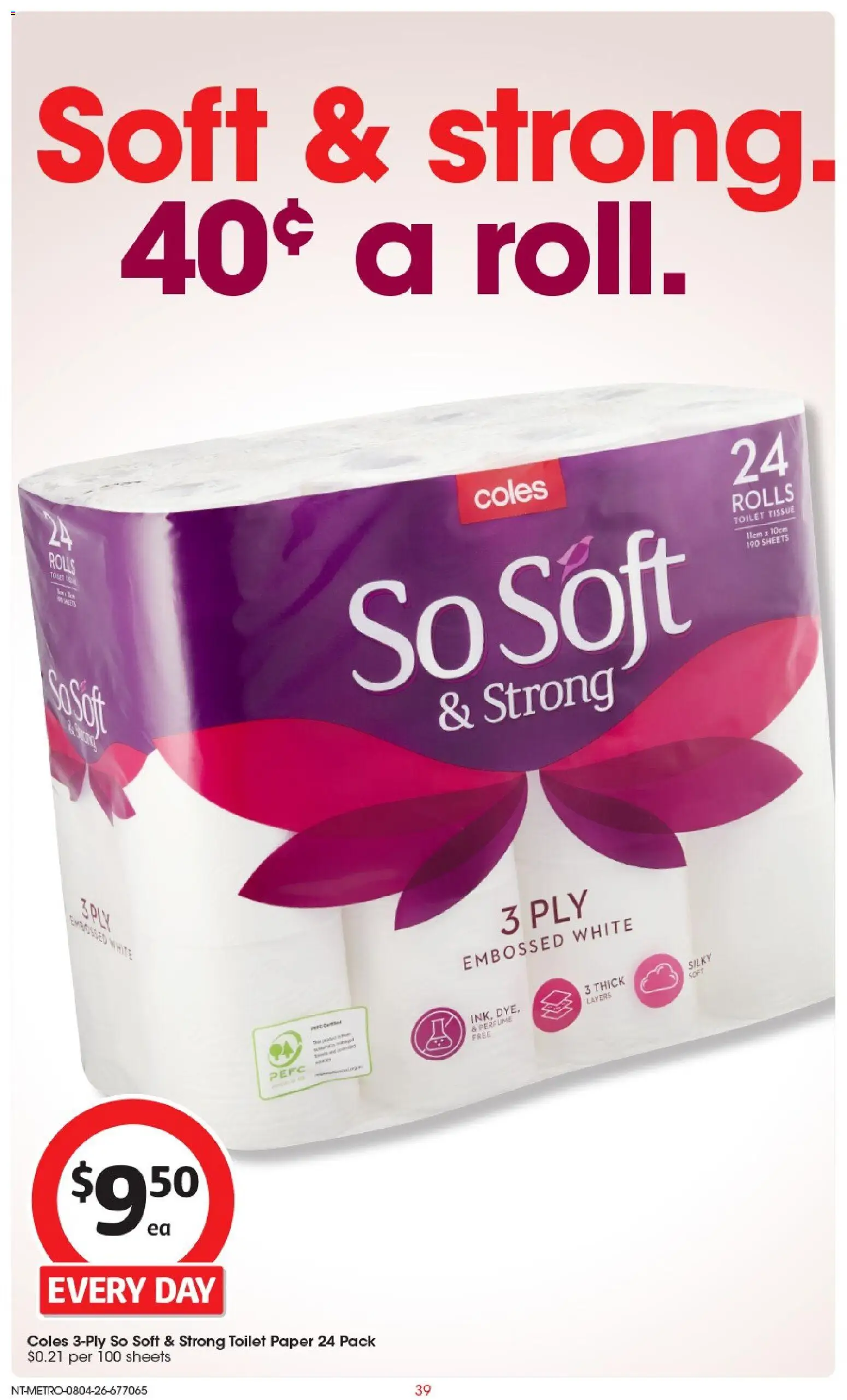 Coles catalogue - valid from 08.04.2026 | Page: 39 | Products: Toilet, Perfume, Toilet paper